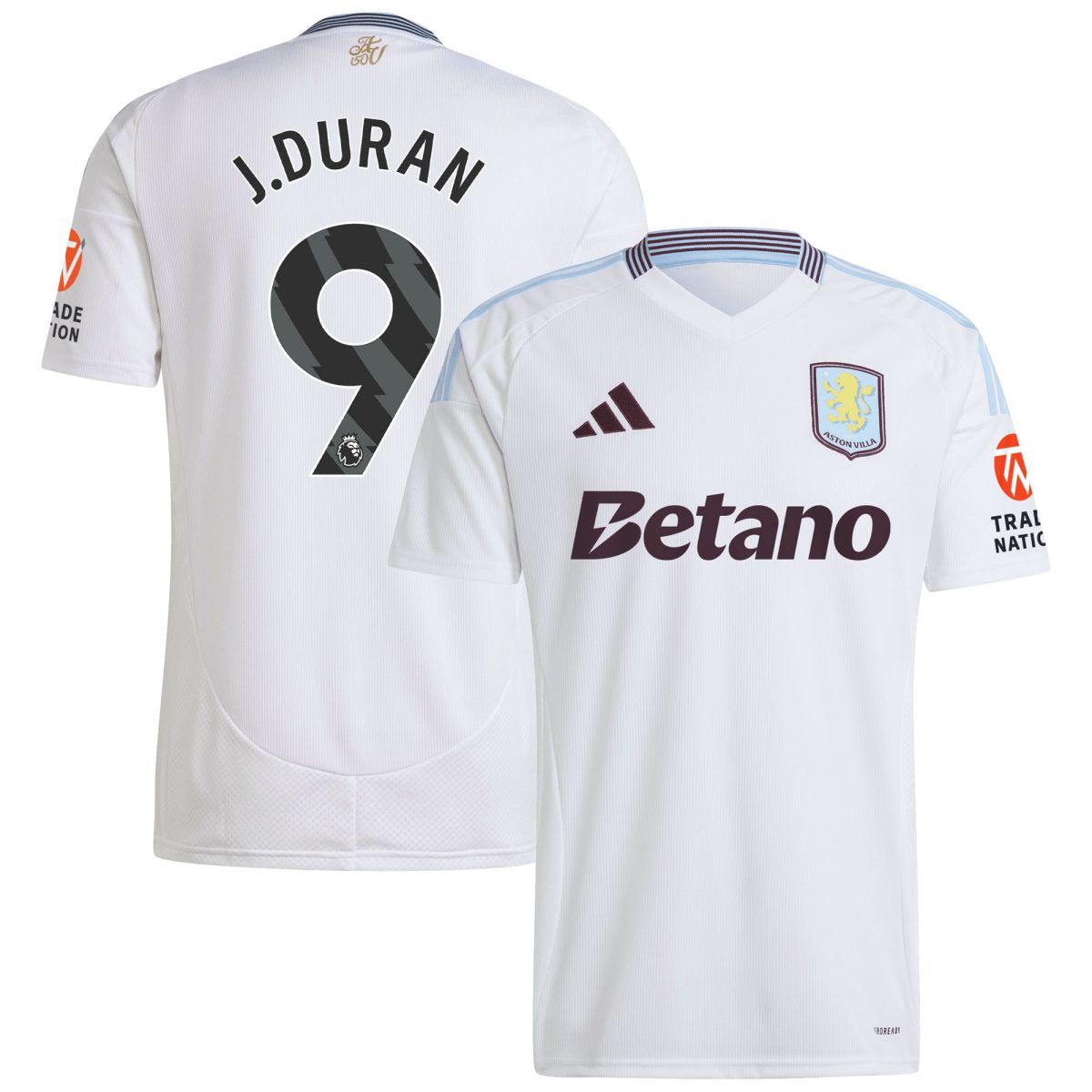 aston villa adidas away shirt 2024-25 with j.duran 9 printing Collection - Official Aston Villa Shirts & Jerseys