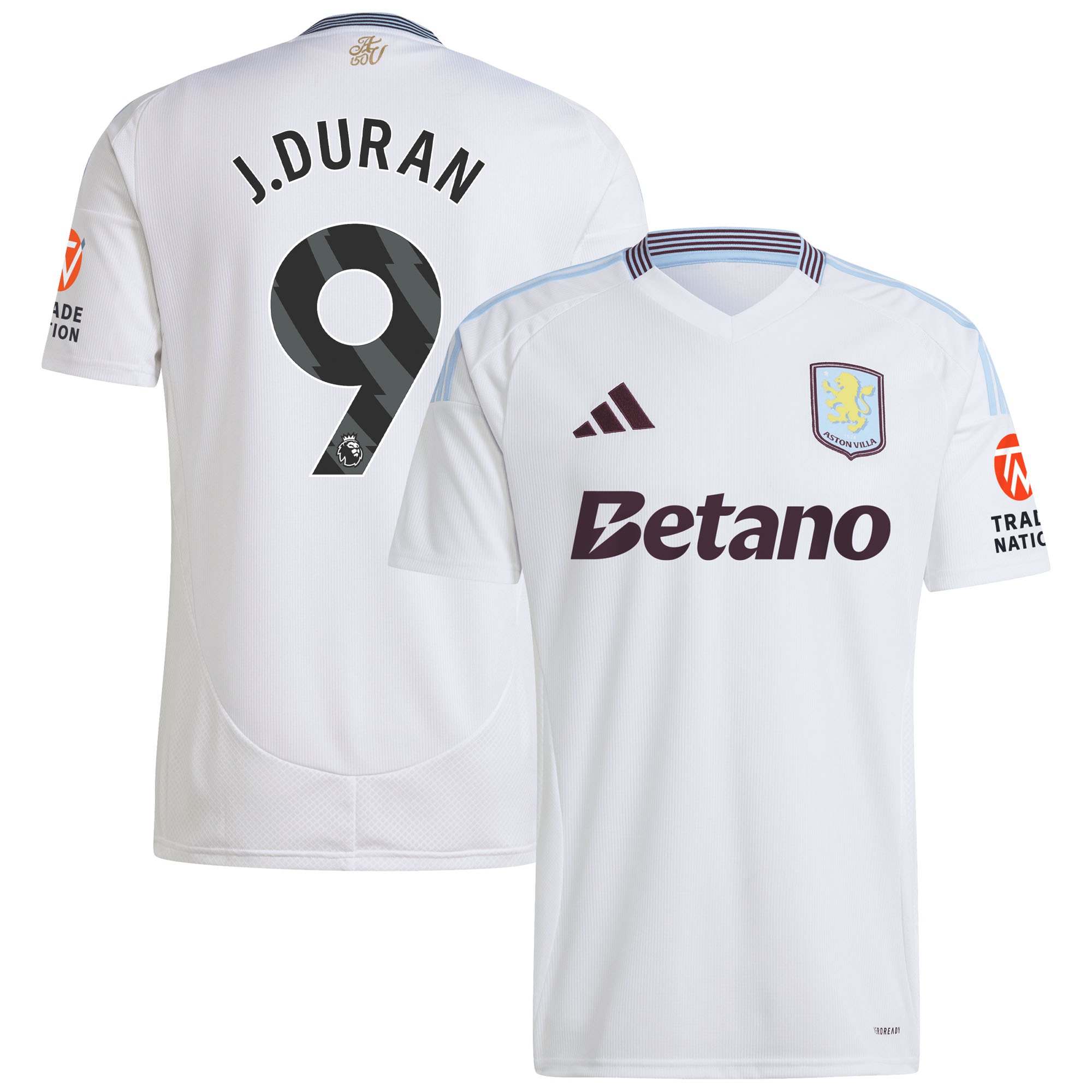 aston villa adidas away shirt 2024-25 with j.duran 9 printing Collection - Official Aston Villa Shirts & Jerseys