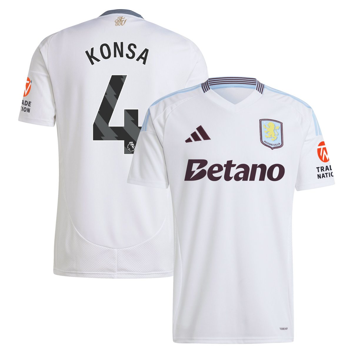 aston villa adidas away shirt 2024-25 with konsa 4 printing Collection - Official Aston Villa Shirts & Jerseys