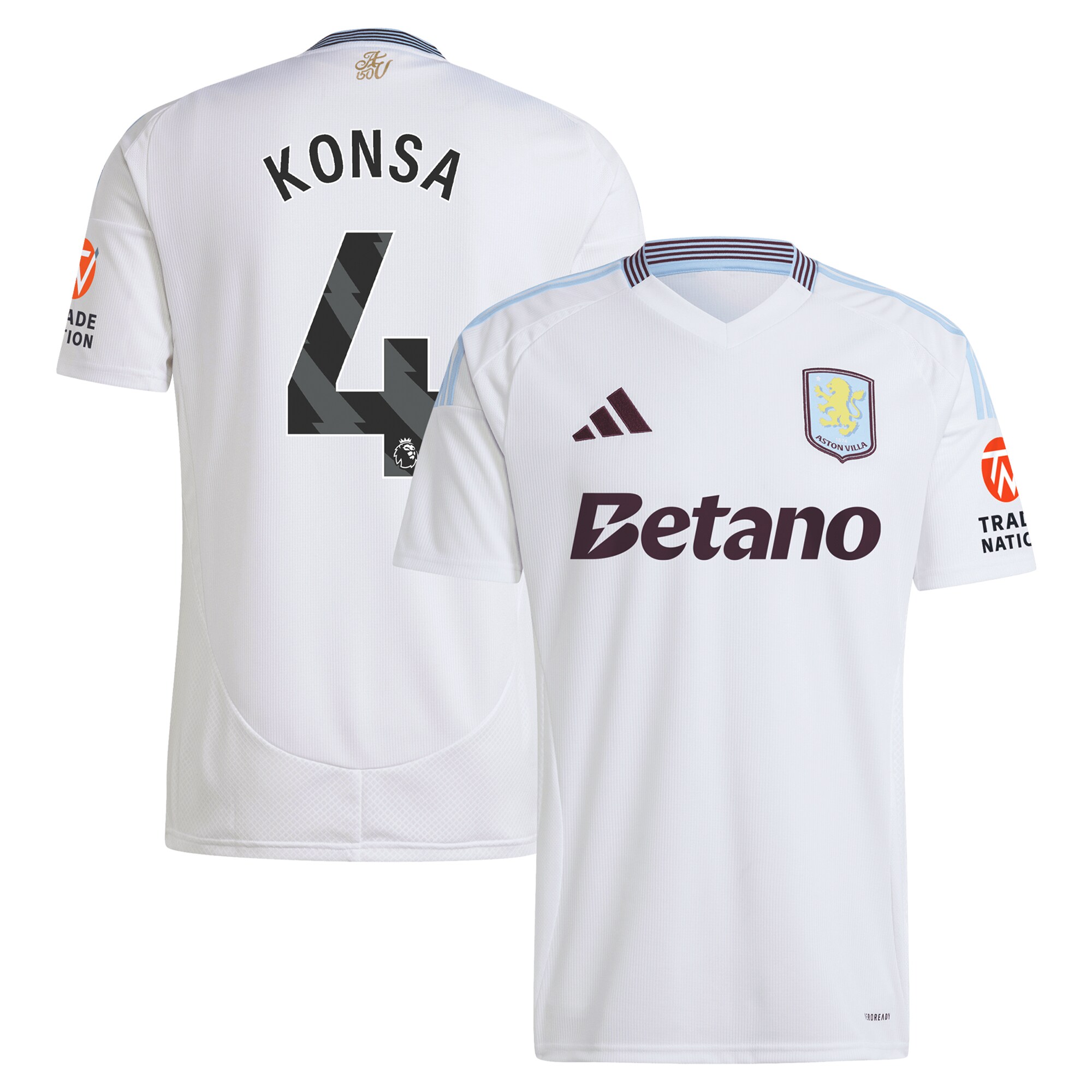 aston villa adidas away shirt 2024-25 with konsa 4 printing Collection - Official Aston Villa Shirts & Jerseys