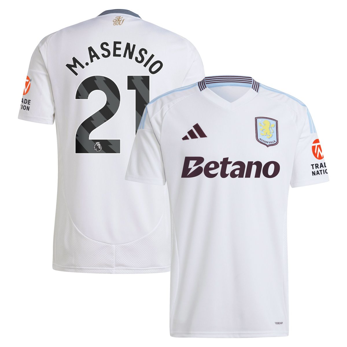 aston villa adidas away shirt 2024-25 with m.asensio 21 printing Collection - Official Aston Villa Shirts & Jerseys