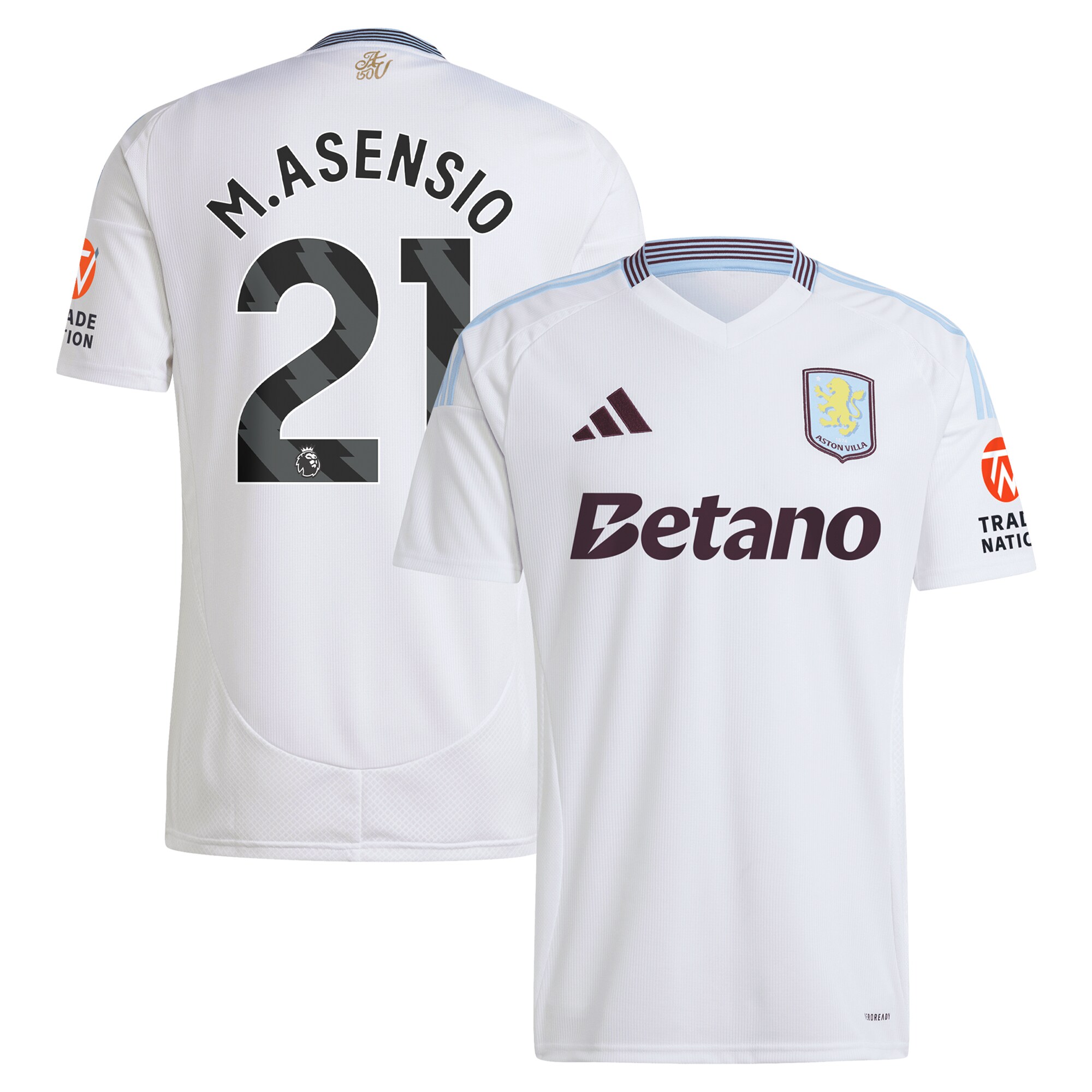 aston villa adidas away shirt 2024-25 with m.asensio 21 printing Collection - Official Aston Villa Shirts & Jerseys