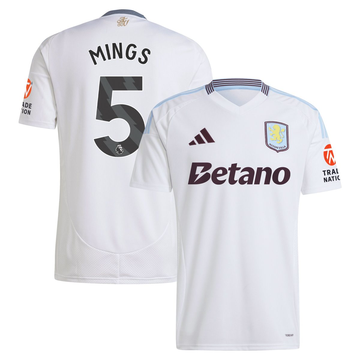 aston villa adidas away shirt 2024-25 with mings 5 printing Collection - Official Aston Villa Shirts & Jerseys