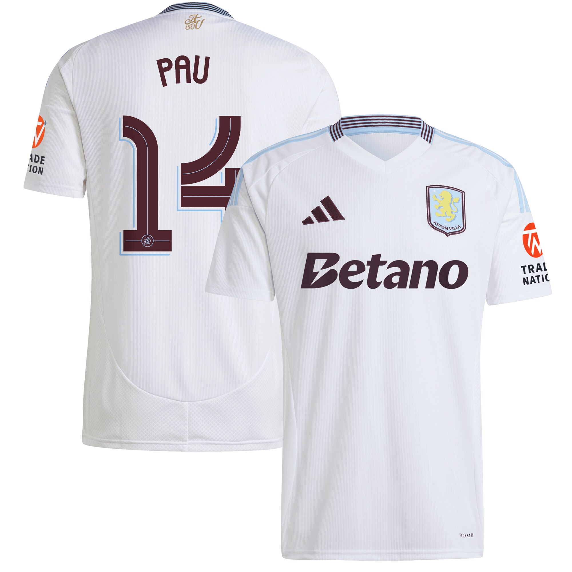 aston villa adidas away shirt 2024-25 with pau 14 cup printing Collection - Official Aston Villa Shirts & Jerseys