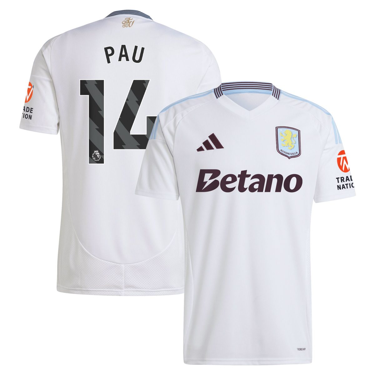 aston villa adidas away shirt 2024-25 with pau 14 printing Collection - Official Aston Villa Shirts & Jerseys