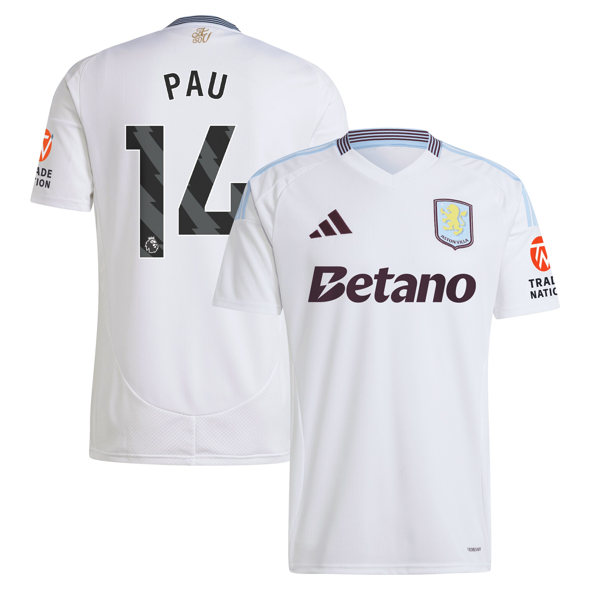 aston villa adidas away shirt 2024-25 with pau 14 printing Collection - Official Aston Villa Shirts & Jerseys