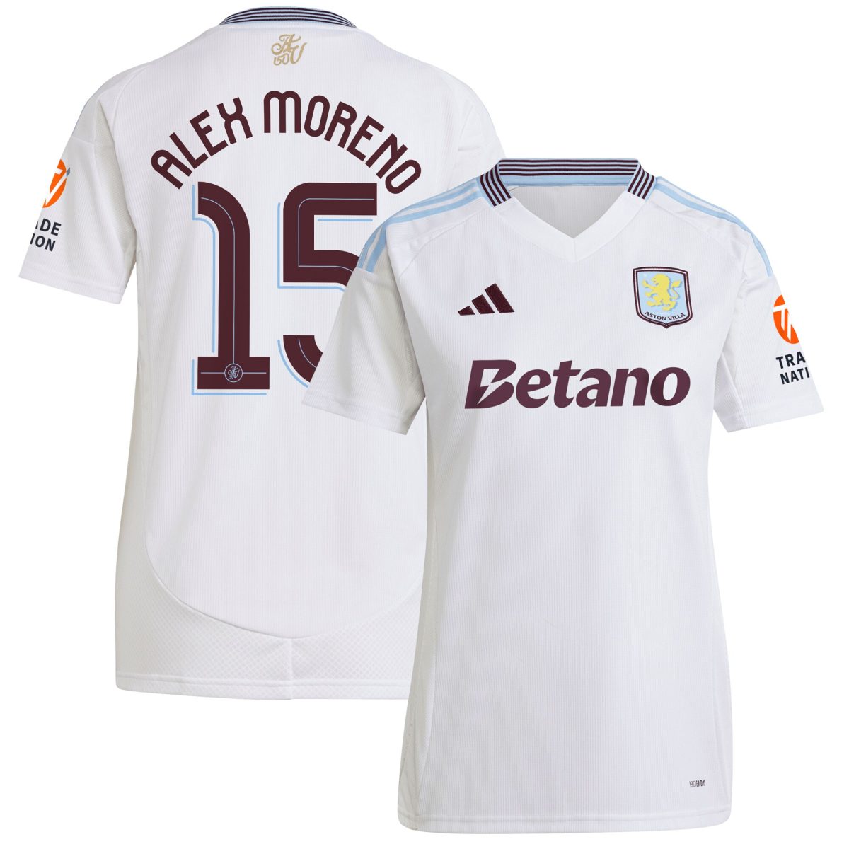 aston villa adidas away shirt 2024-25 – womens with alex moreno 15 cup printing Collection - Official Aston Villa Shirts & Jerseys
