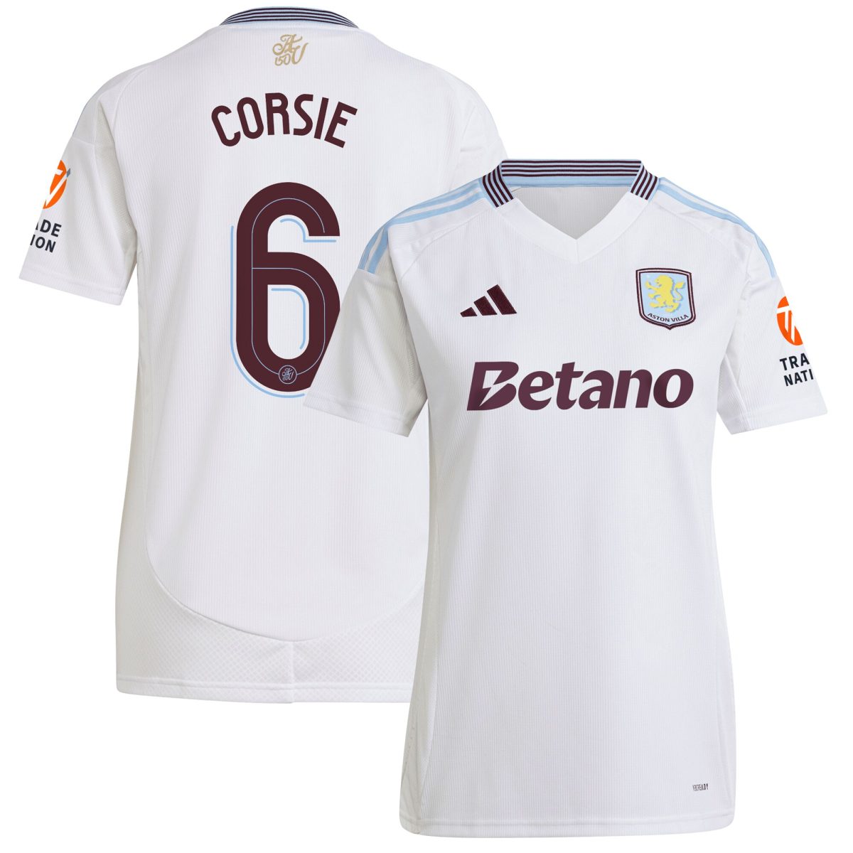 aston villa adidas away shirt 2024-25 – womens with corsie 6 cup printing Collection - Official Aston Villa Shirts & Jerseys