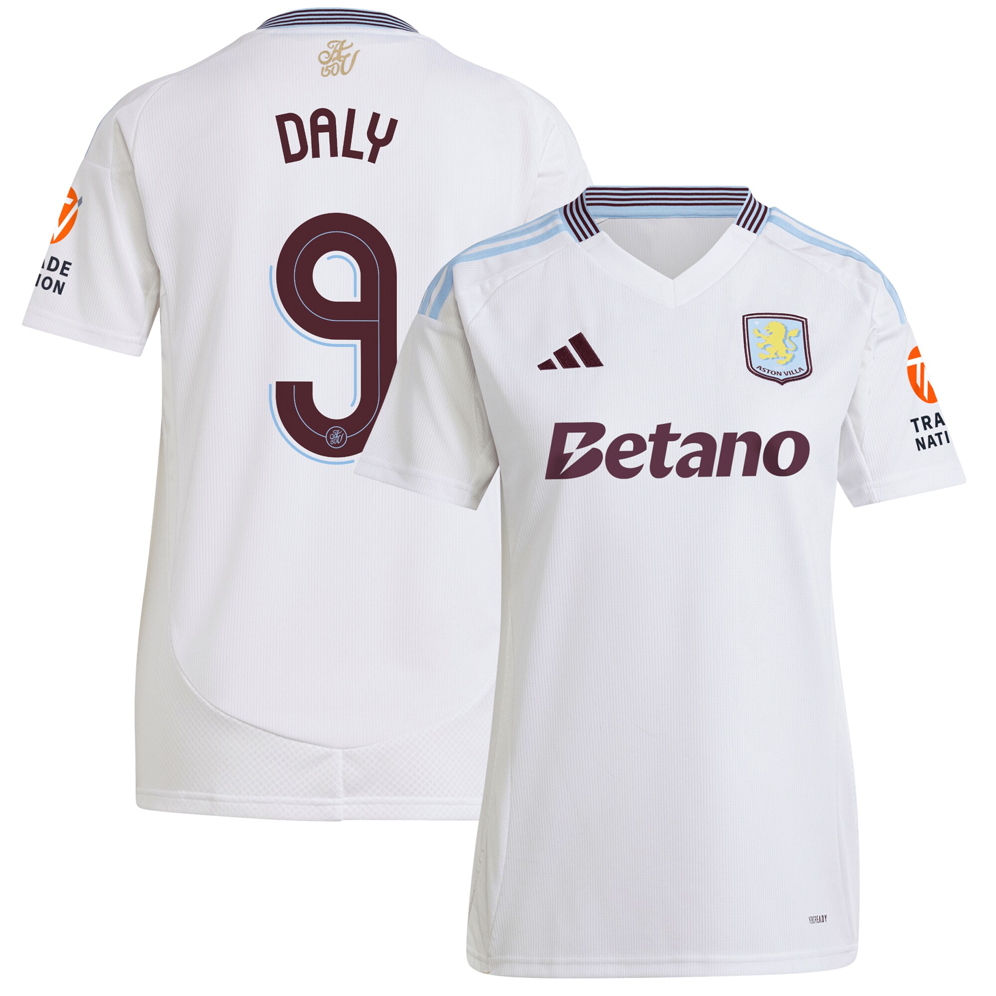 aston villa adidas away shirt 2024-25 – womens with daly 9 cup printing Collection - Official Aston Villa Shirts & Jerseys