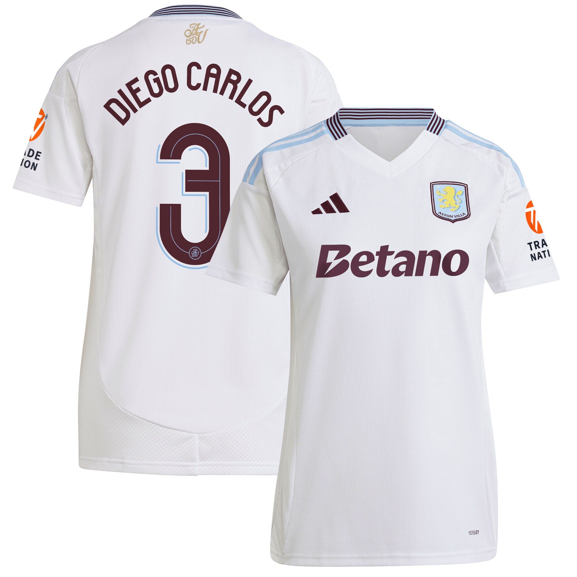 aston villa adidas away shirt 2024-25 – womens with diego carlos 3 cup printing Collection - Official Aston Villa Shirts & Jerseys