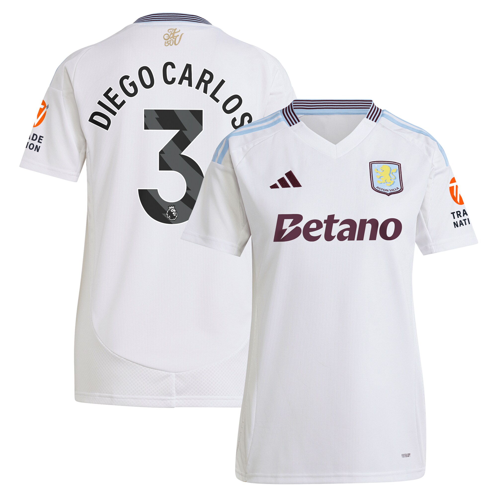 aston villa adidas away shirt 2024-25 – womens with diego carlos 3 printing Collection - Official Aston Villa Shirts & Jerseys