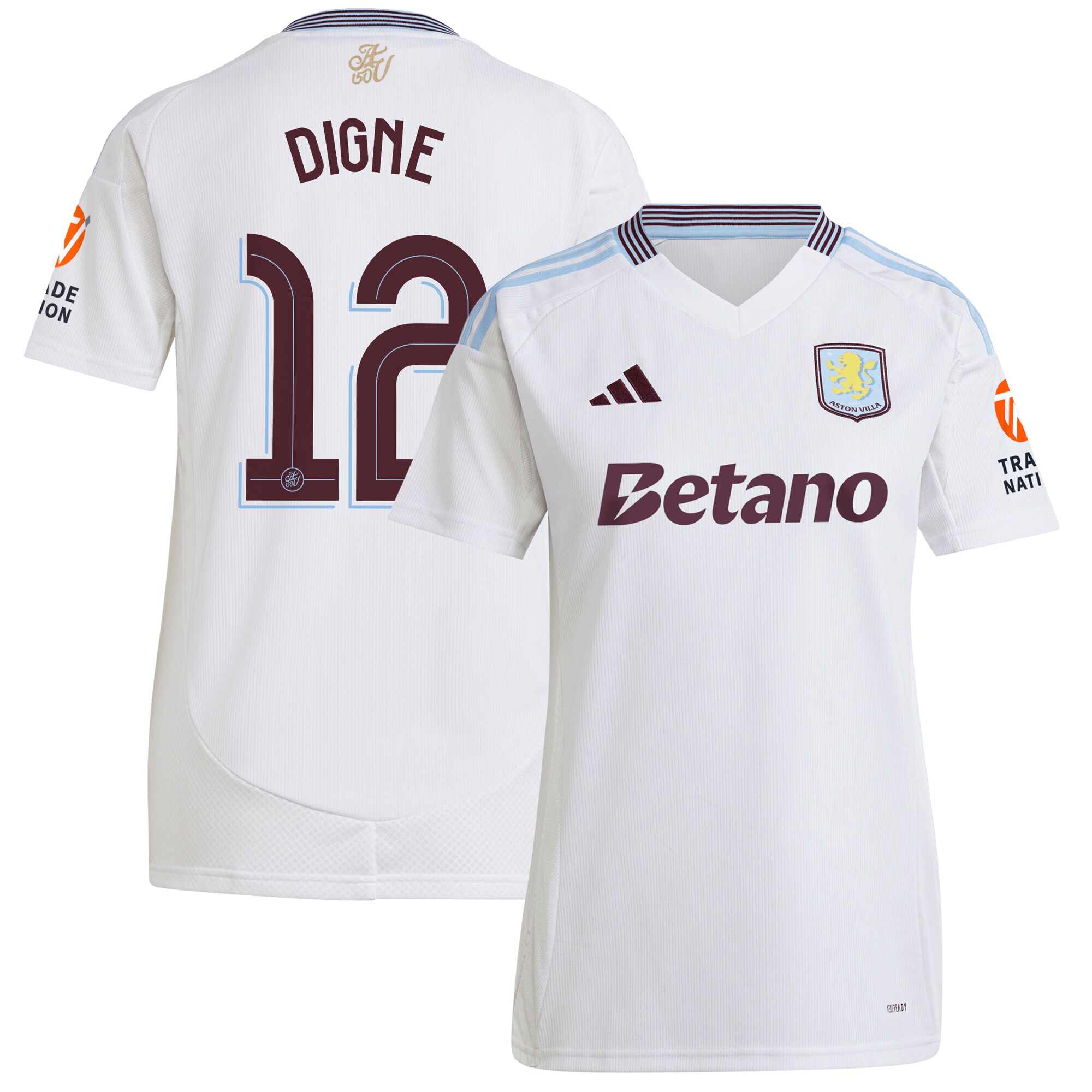 aston villa adidas away shirt 2024-25 – womens with digne 12 cup printing Collection - Official Aston Villa Shirts & Jerseys