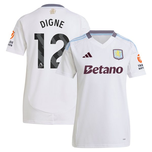 aston villa adidas away shirt 2024-25 – womens with digne 12 printing Collection - Official Aston Villa Shirts & Jerseys