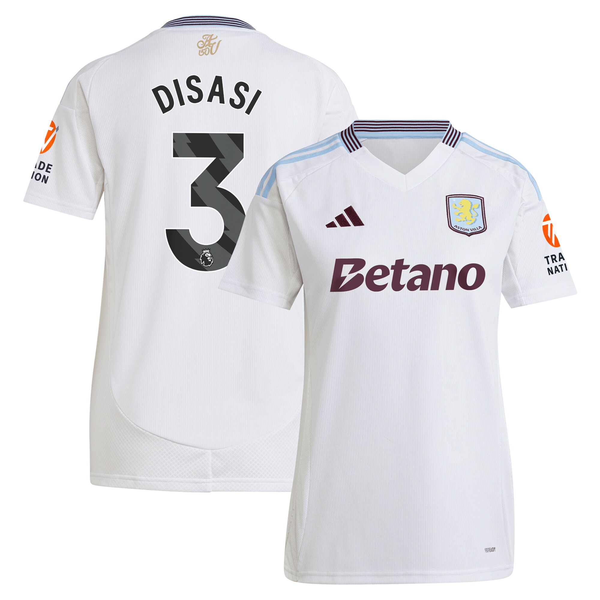 aston villa adidas away shirt 2024-25 – womens with disasi 3 printing Collection - Official Aston Villa Shirts & Jerseys