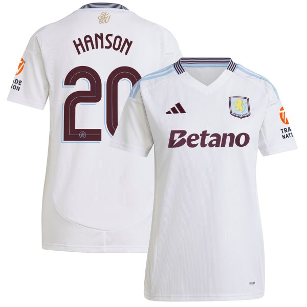aston villa adidas away shirt 2024-25 – womens with hanson 20 cup printing Collection - Official Aston Villa Shirts & Jerseys