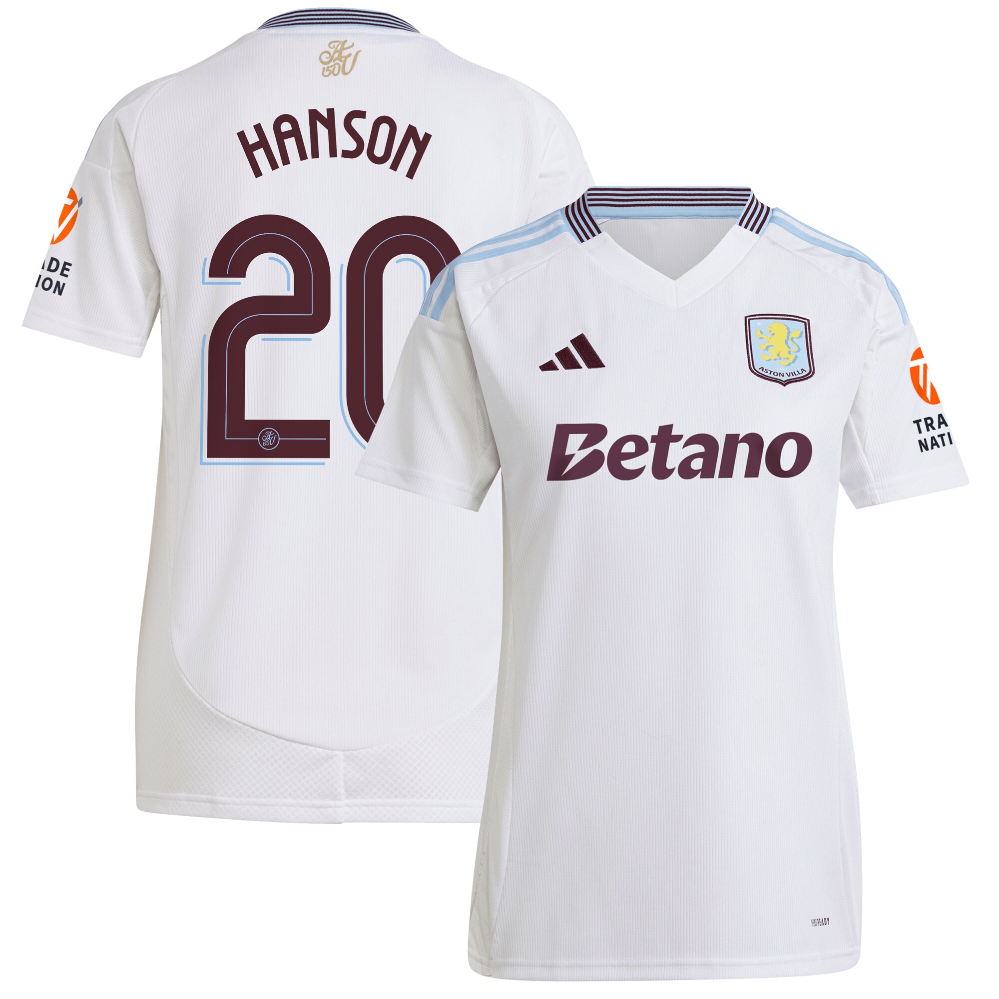 aston villa adidas away shirt 2024-25 – womens with hanson 20 cup printing Collection - Official Aston Villa Shirts & Jerseys