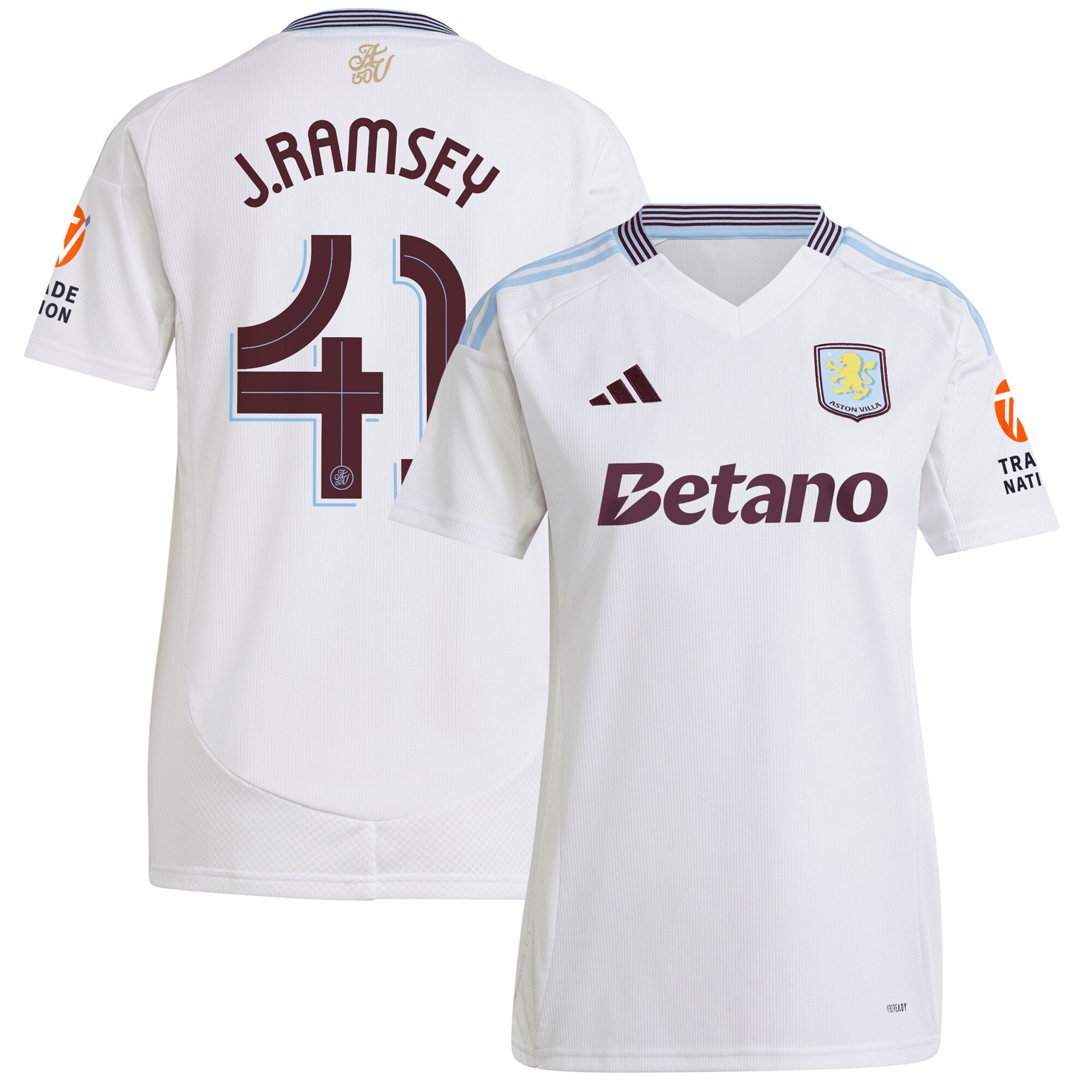 aston villa adidas away shirt 2024-25 – womens with j. ramsey 41 cup printing Collection - Official Aston Villa Shirts & Jerseys