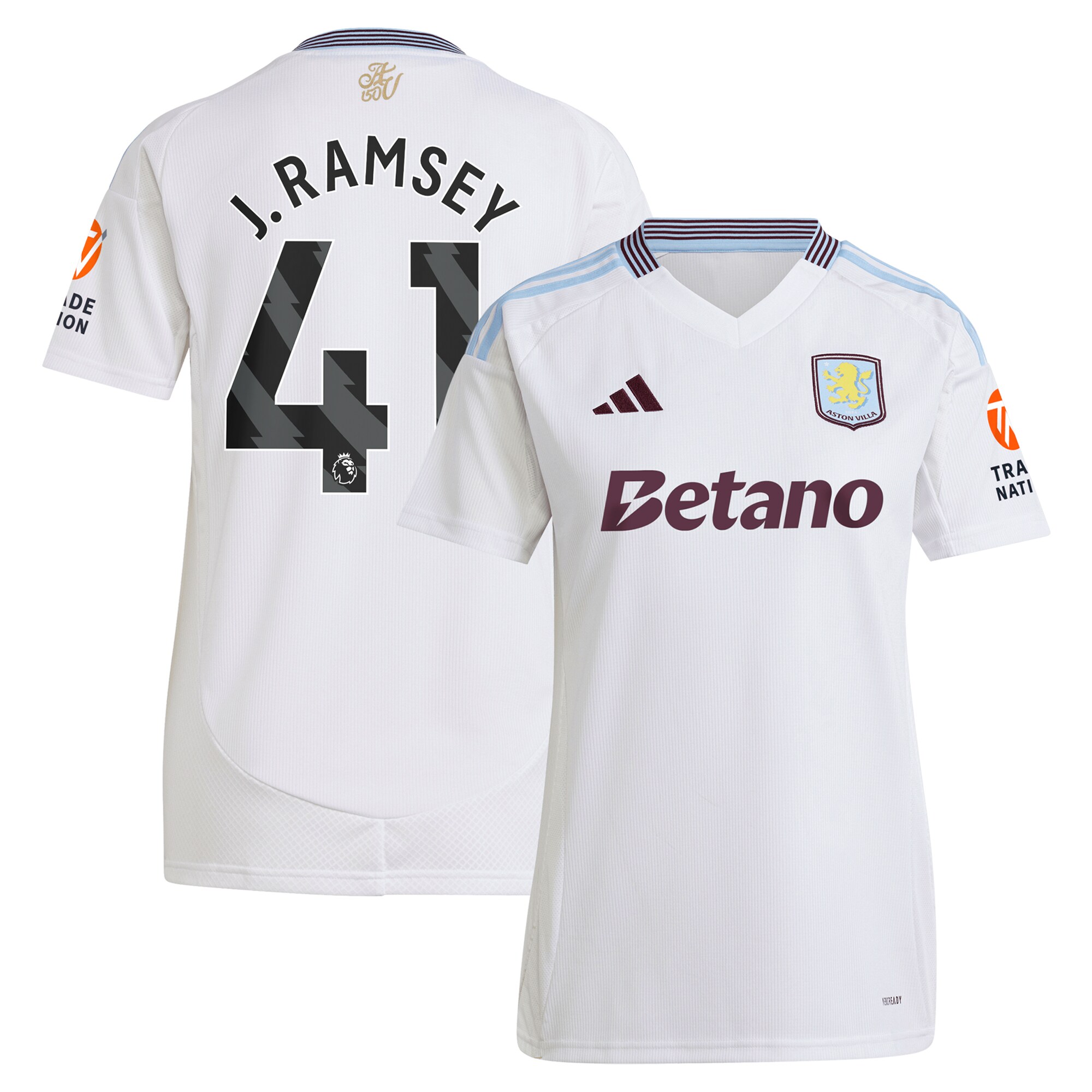 aston villa adidas away shirt 2024-25 – womens with j. ramsey 41 printing Collection - Official Aston Villa Shirts & Jerseys