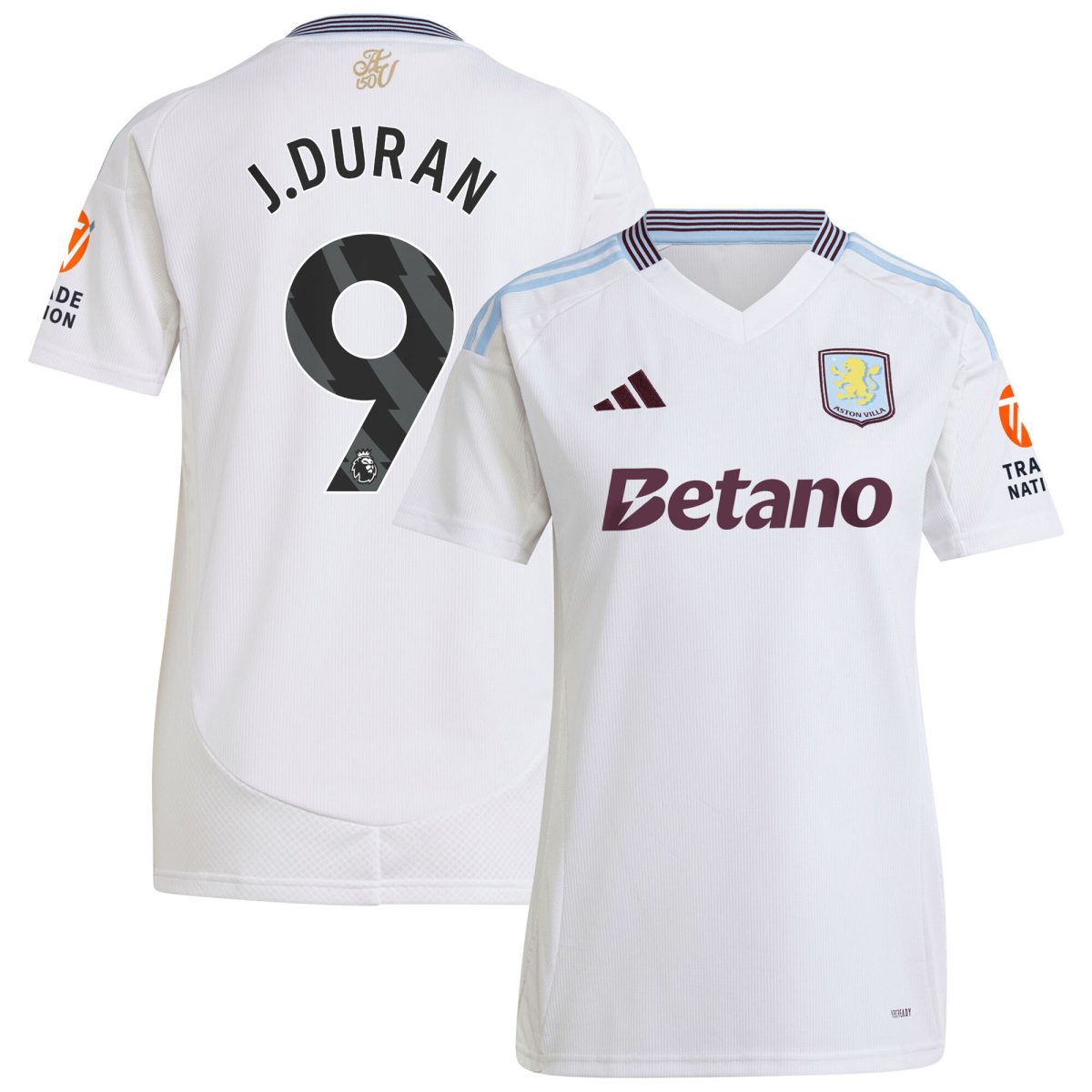 aston villa adidas away shirt 2024-25 – womens with j.duran 9 printing Collection - Official Aston Villa Shirts & Jerseys
