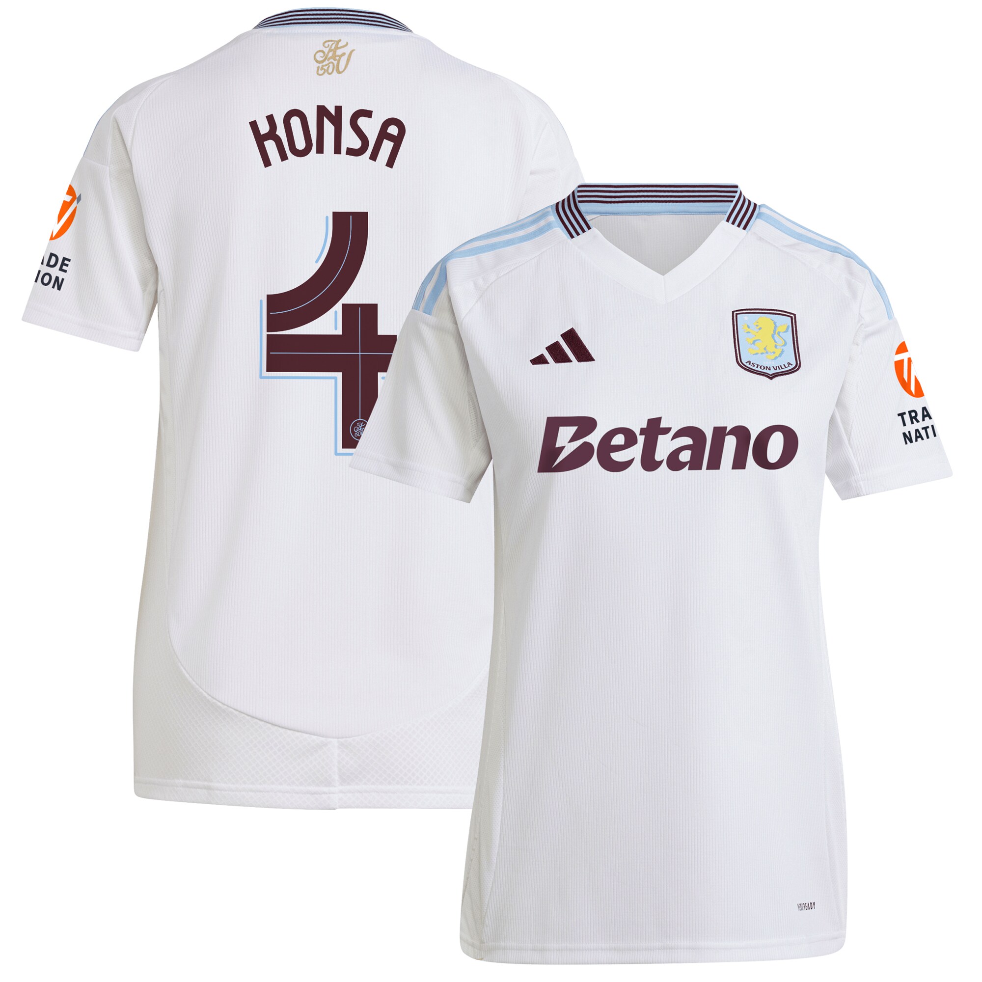 aston villa adidas away shirt 2024-25 – womens with konsa 4 cup printing Collection - Official Aston Villa Shirts & Jerseys