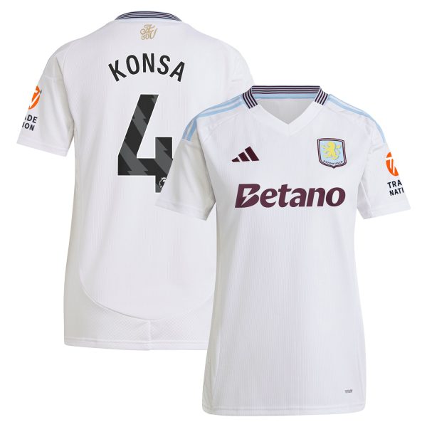 aston villa adidas away shirt 2024-25 – womens with konsa 4 printing Collection - Official Aston Villa Shirts & Jerseys