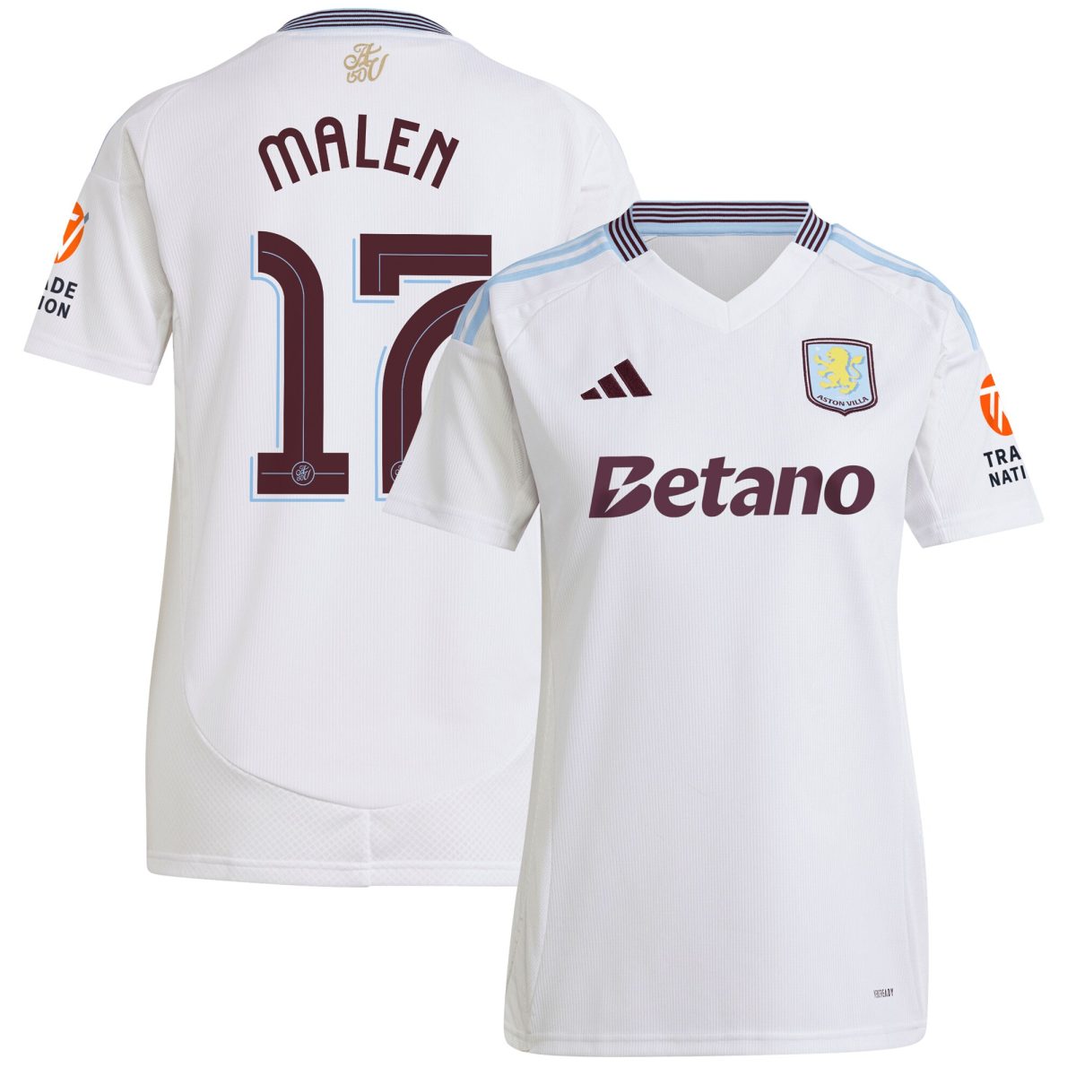 aston villa adidas away shirt 2024-25 – womens with malen 17 cup printing Collection - Official Aston Villa Shirts & Jerseys