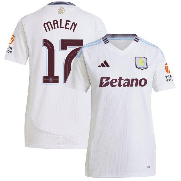 aston villa adidas away shirt 2024-25 – womens with malen 17 cup printing Collection - Official Aston Villa Shirts & Jerseys
