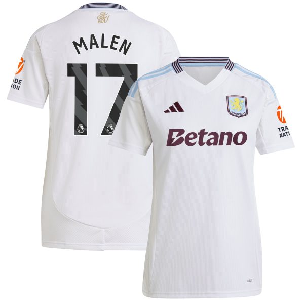 aston villa adidas away shirt 2024-25 – womens with malen 17 printing Collection - Official Aston Villa Shirts & Jerseys