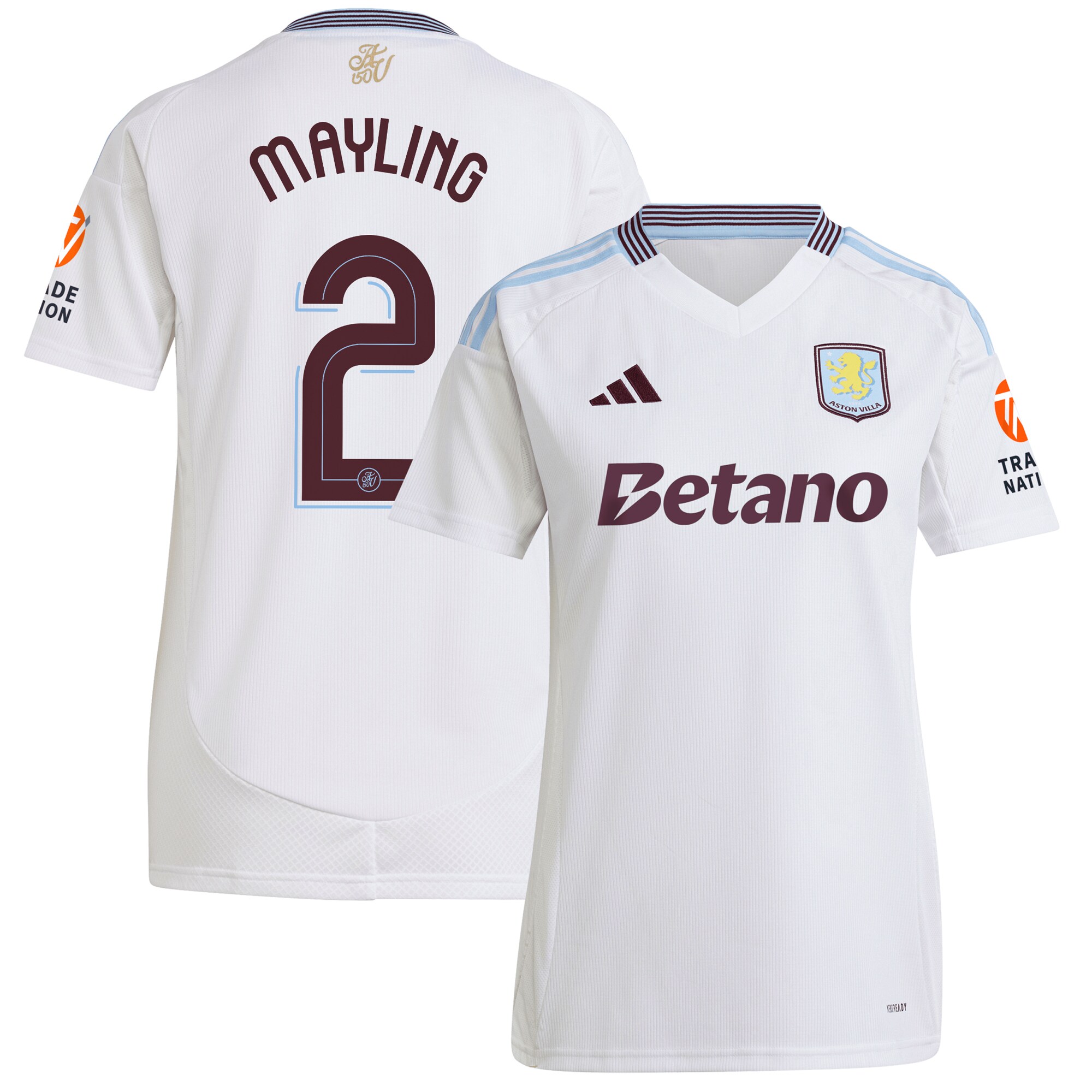 aston villa adidas away shirt 2024-25 – womens with mayling 2 cup printing Collection - Official Aston Villa Shirts & Jerseys