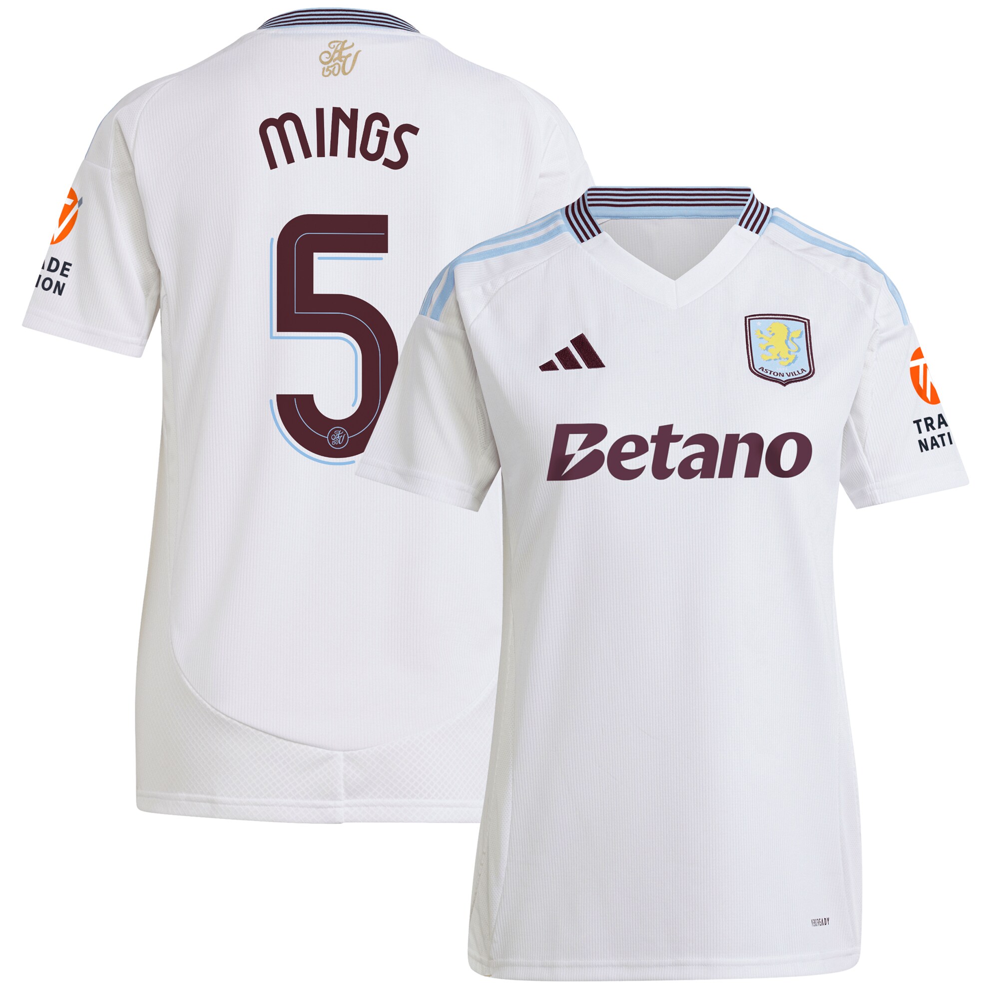aston villa adidas away shirt 2024-25 – womens with mings 5 cup printing Collection - Official Aston Villa Shirts & Jerseys