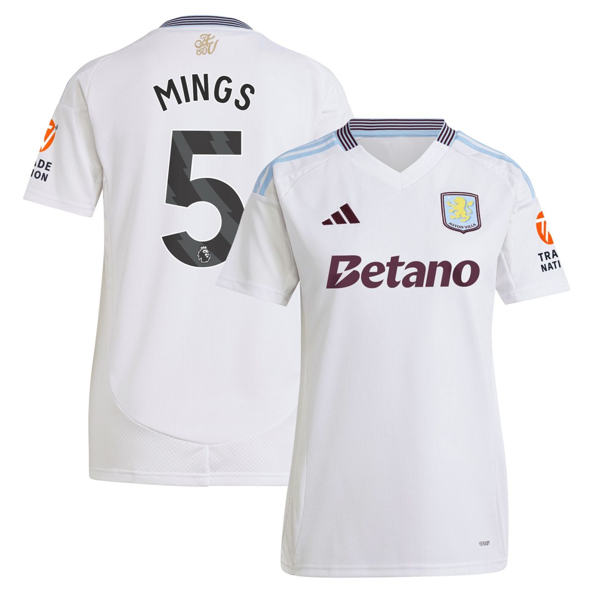 aston villa adidas away shirt 2024-25 – womens with mings 5 printing Collection - Official Aston Villa Shirts & Jerseys