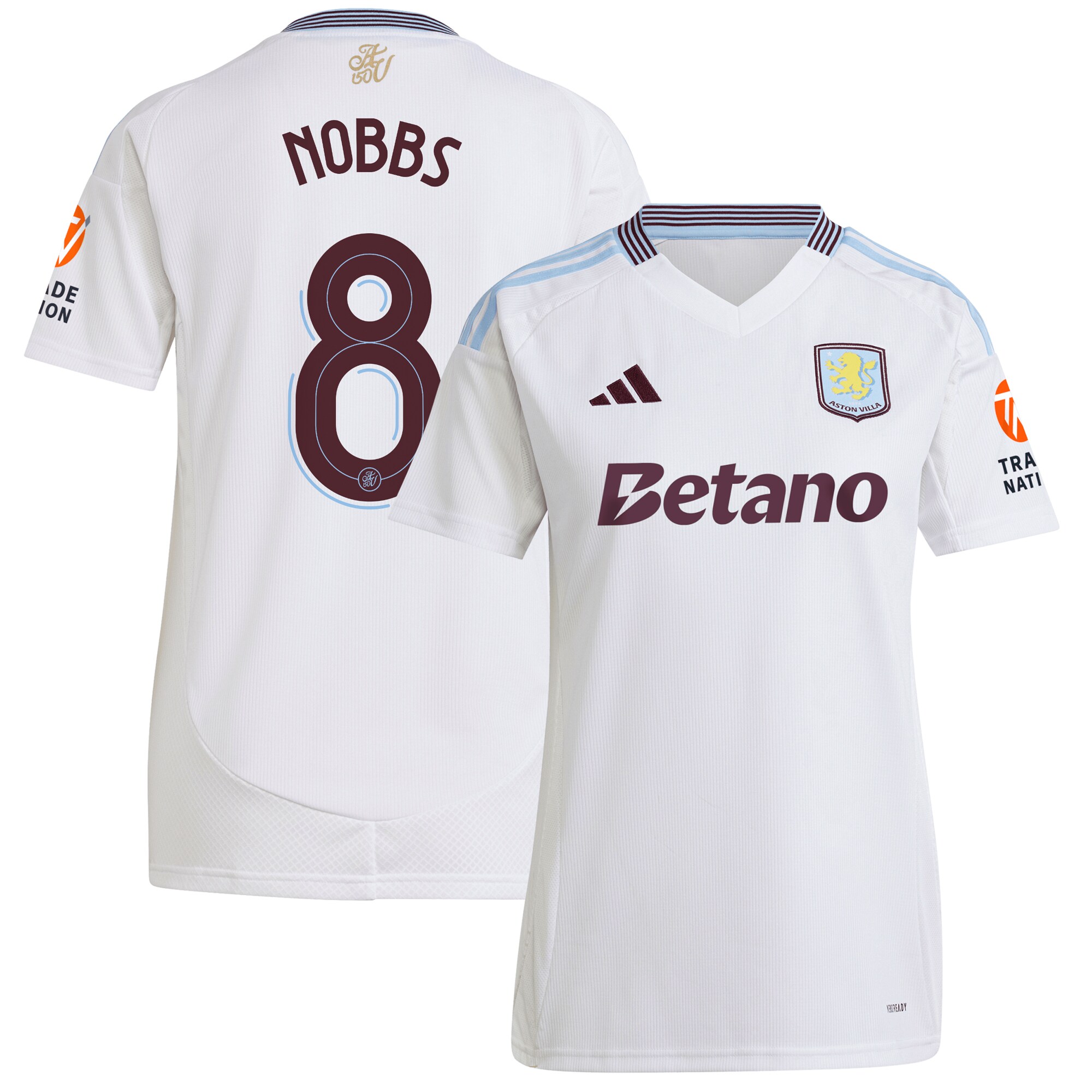 aston villa adidas away shirt 2024-25 – womens with nobbs 8 cup printing Collection - Official Aston Villa Shirts & Jerseys