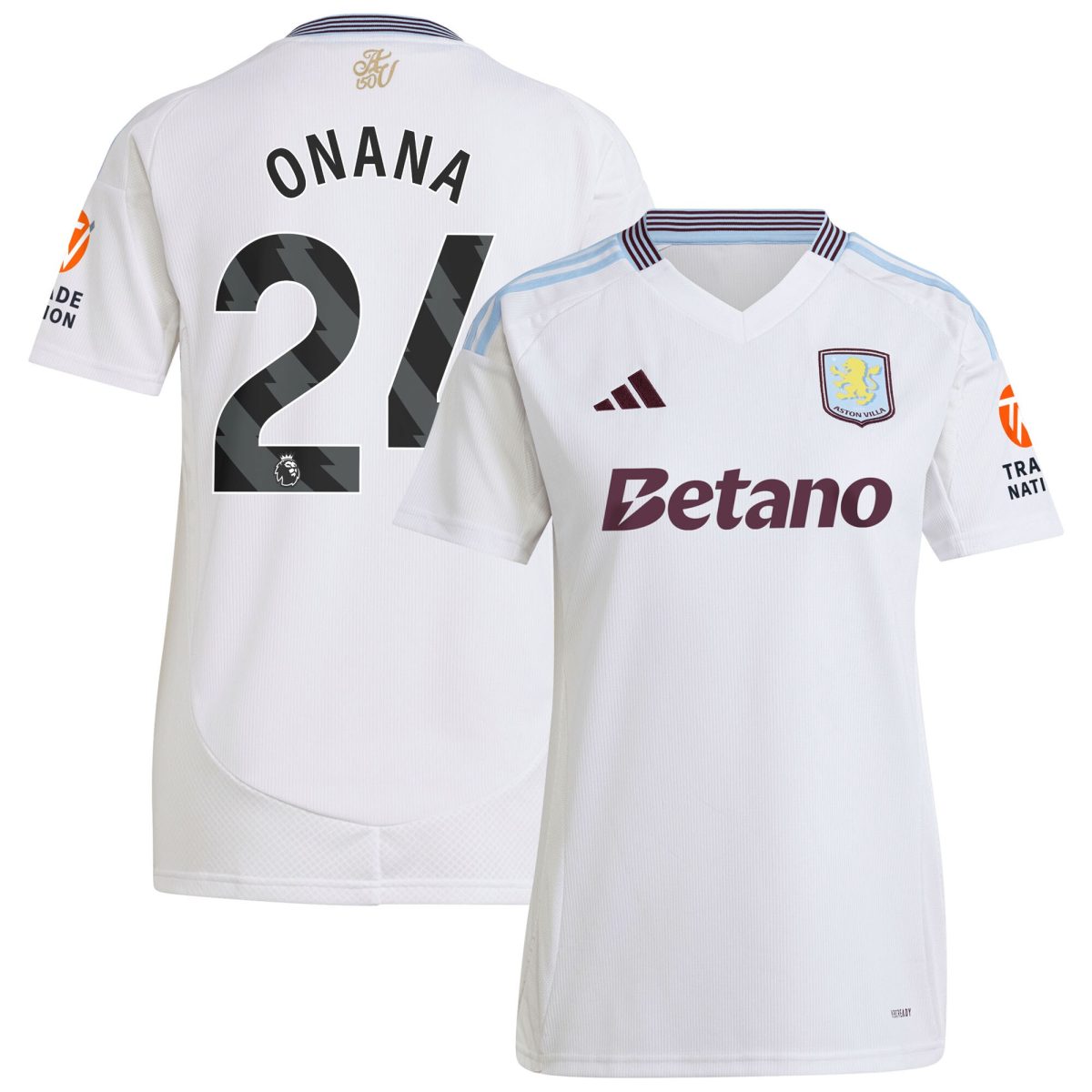 aston villa adidas away shirt 2024-25 – womens with onana 24 printing Collection - Official Aston Villa Shirts & Jerseys