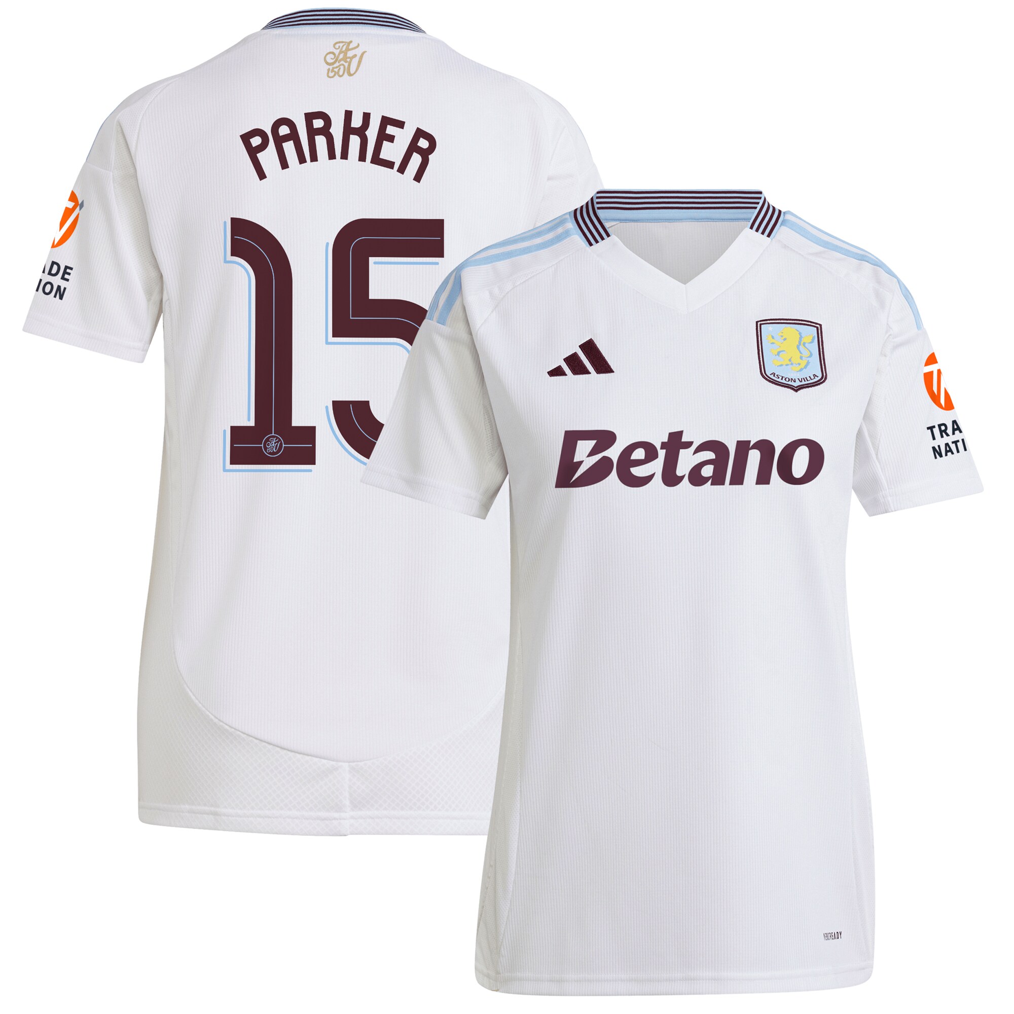 aston villa adidas away shirt 2024-25 – womens with parker 15 cup printing Collection - Official Aston Villa Shirts & Jerseys