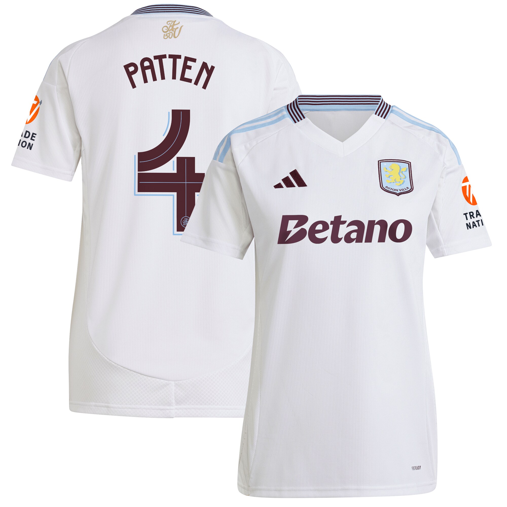 aston villa adidas away shirt 2024-25 – womens with patten 4 cup printing Collection - Official Aston Villa Shirts & Jerseys