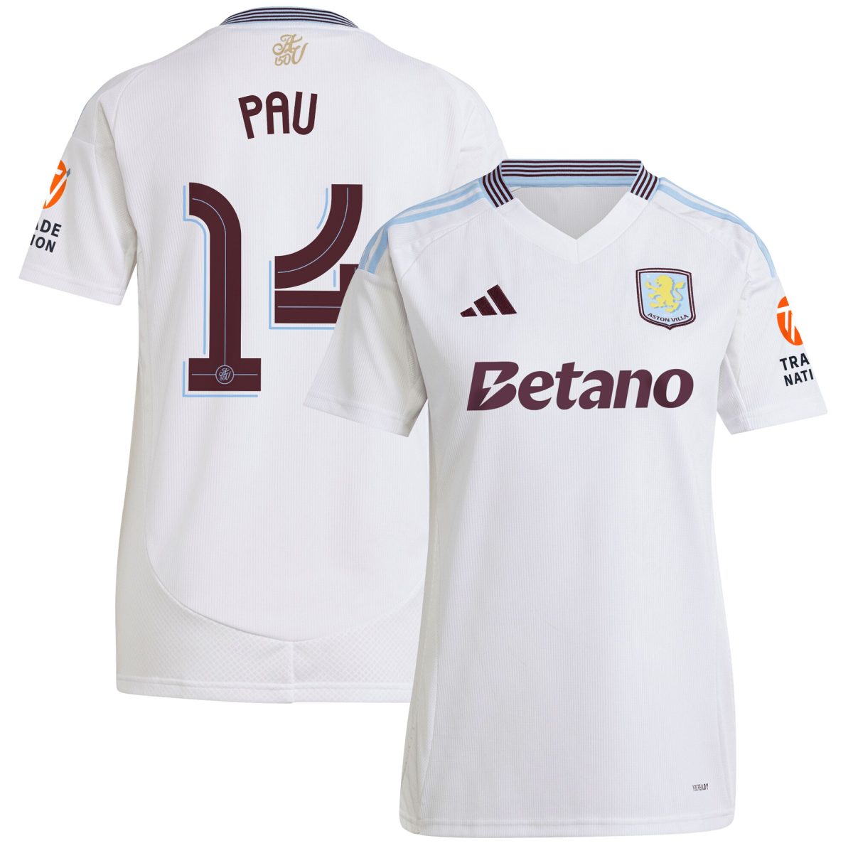 aston villa adidas away shirt 2024-25 – womens with pau 14 cup printing Collection - Official Aston Villa Shirts & Jerseys