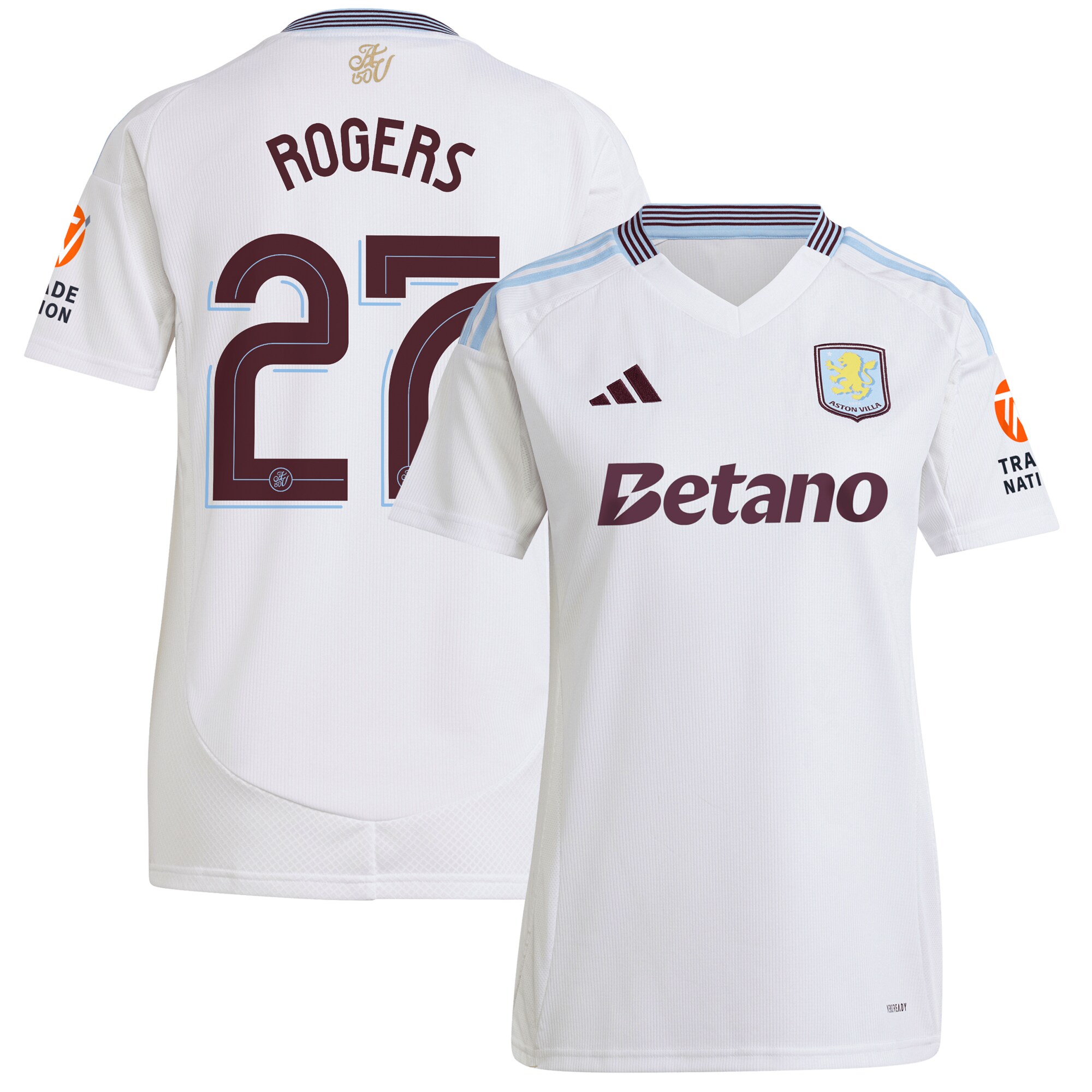 aston villa adidas away shirt 2024-25 – womens with rogers 27 cup printing Collection - Official Aston Villa Shirts & Jerseys