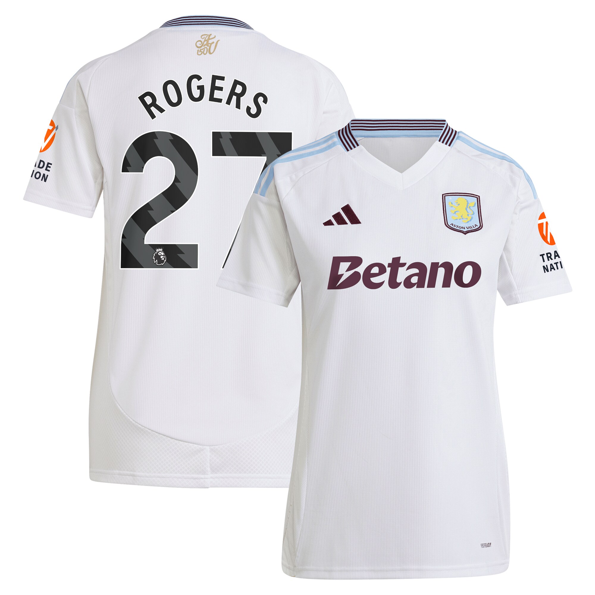 aston villa adidas away shirt 2024-25 – womens with rogers 27 printing Collection - Official Aston Villa Shirts & Jerseys