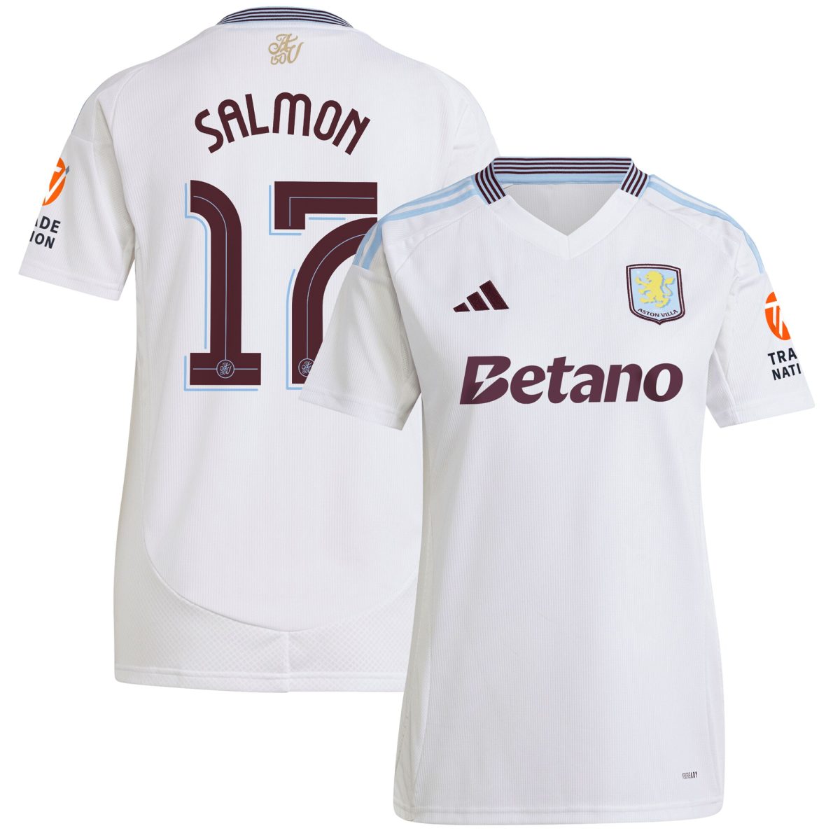 aston villa adidas away shirt 2024-25 – womens with salmon 17 cup printing Collection - Official Aston Villa Shirts & Jerseys