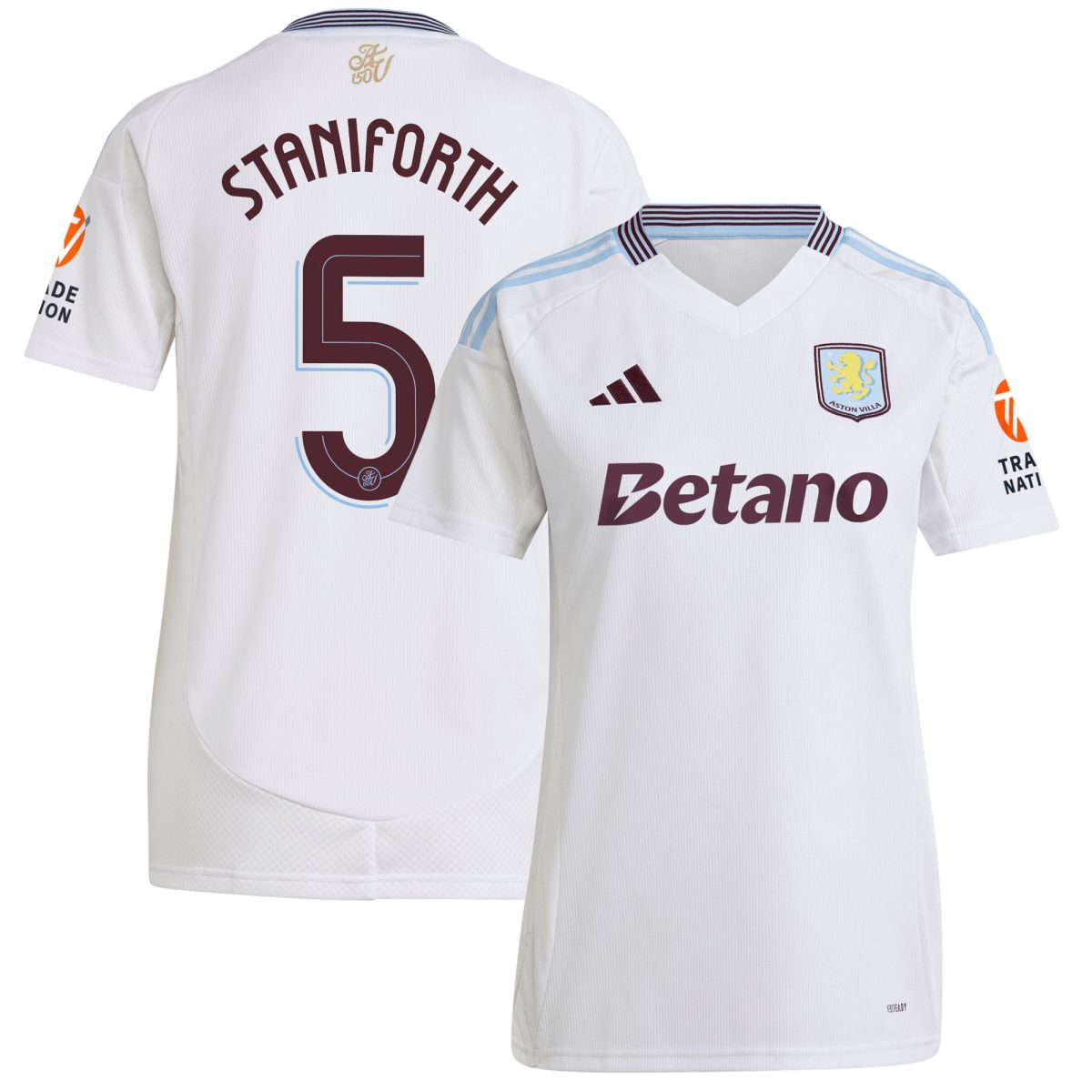 aston villa adidas away shirt 2024-25 – womens with staniforth 5 cup printing Collection - Official Aston Villa Shirts & Jerseys