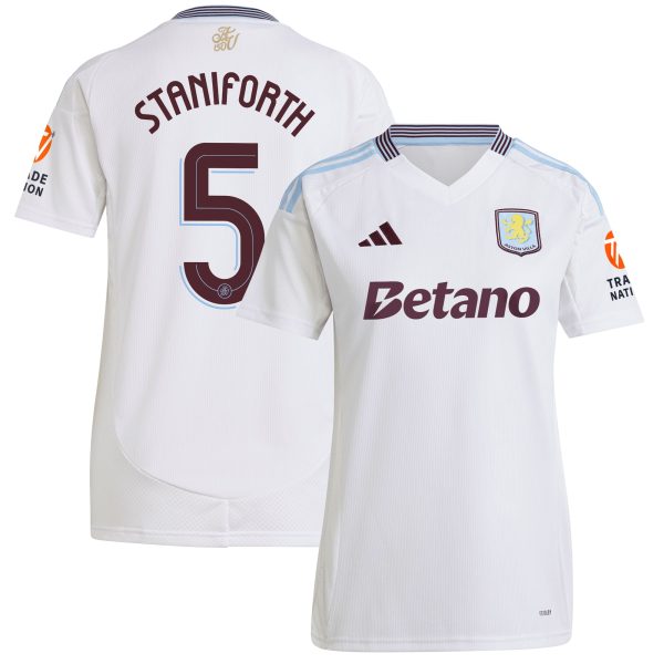 aston villa adidas away shirt 2024-25 – womens with staniforth 5 cup printing Collection - Official Aston Villa Shirts & Jerseys