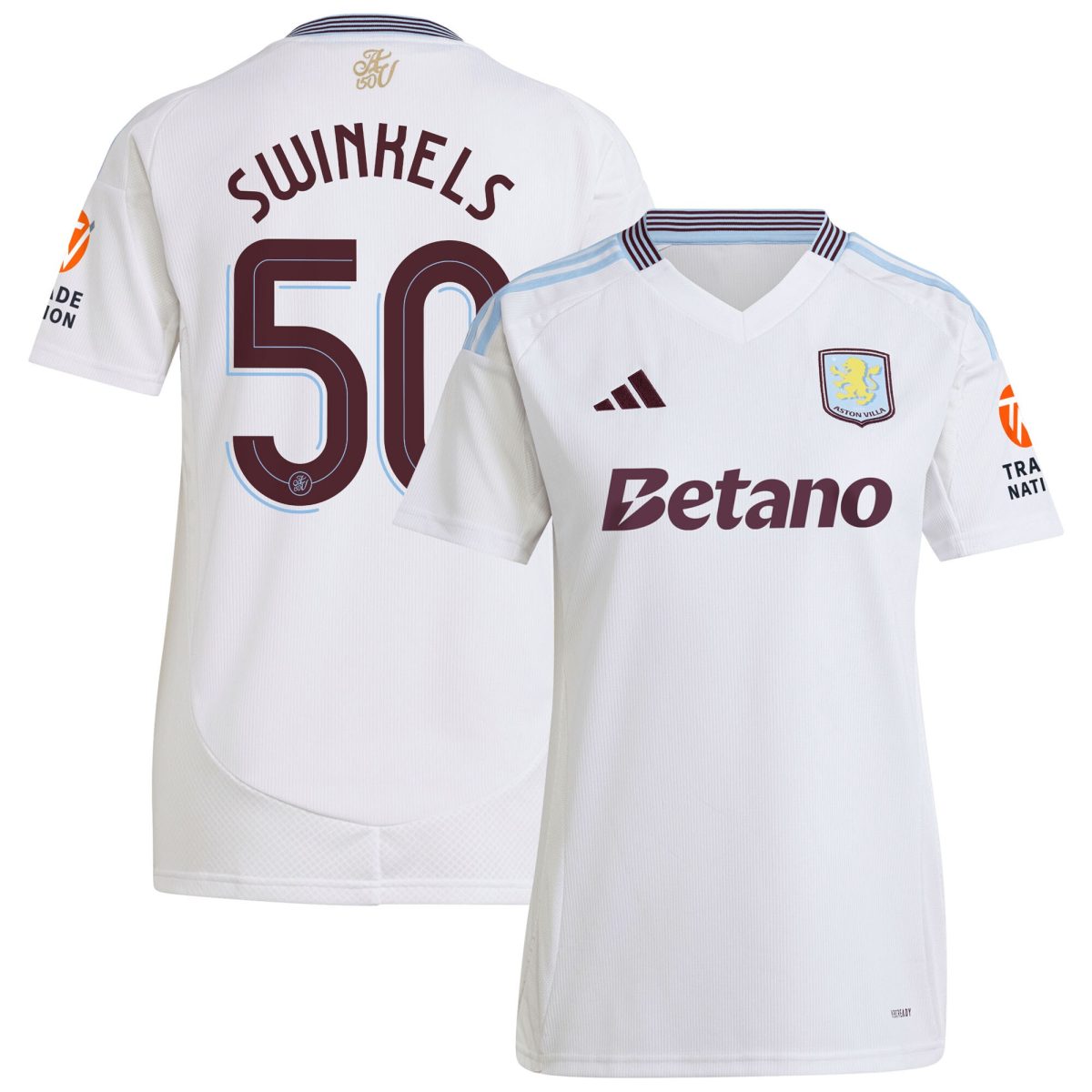 aston villa adidas away shirt 2024-25 – womens with swinkels 50 cup printing Collection - Official Aston Villa Shirts & Jerseys