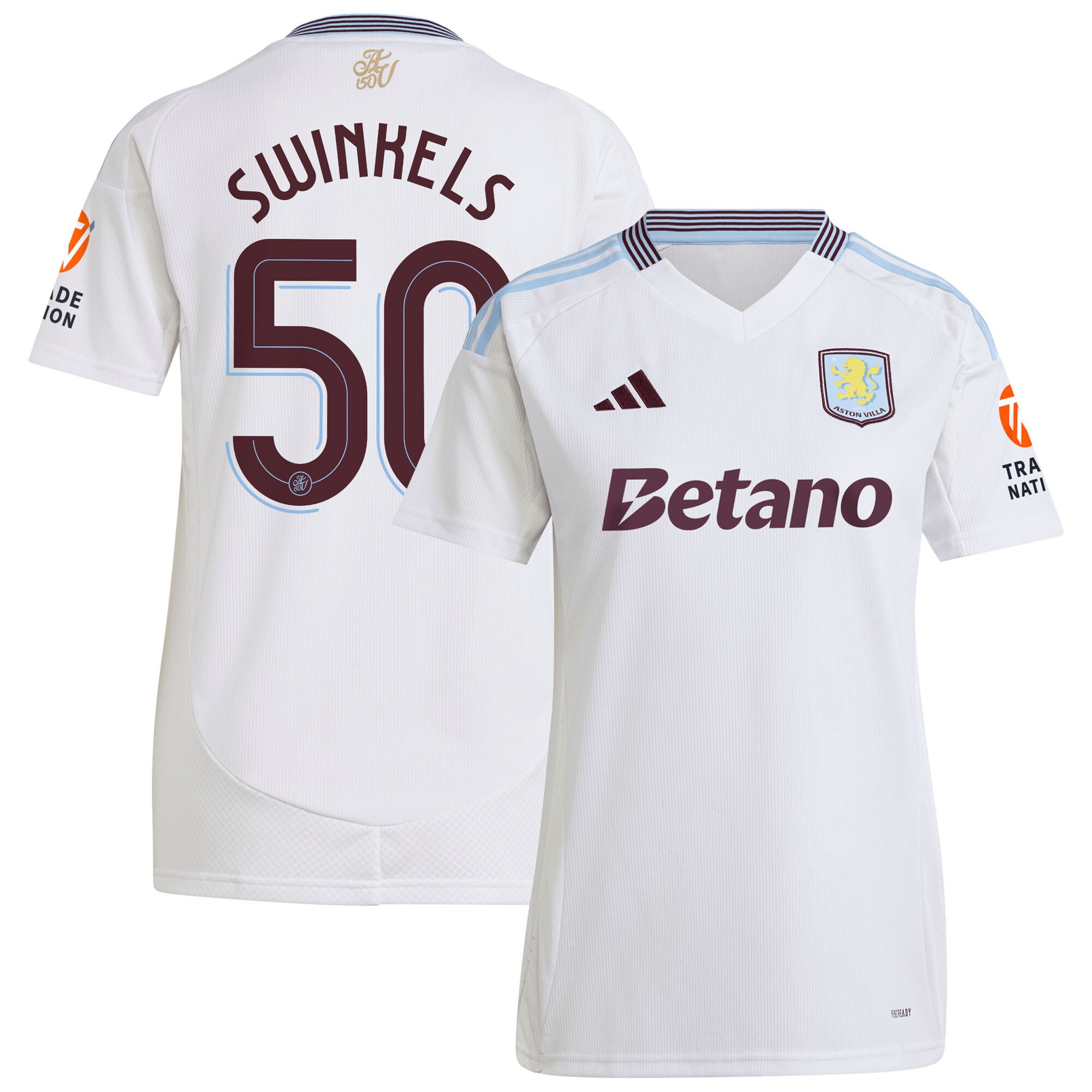 aston villa adidas away shirt 2024-25 – womens with swinkels 50 cup printing Collection - Official Aston Villa Shirts & Jerseys