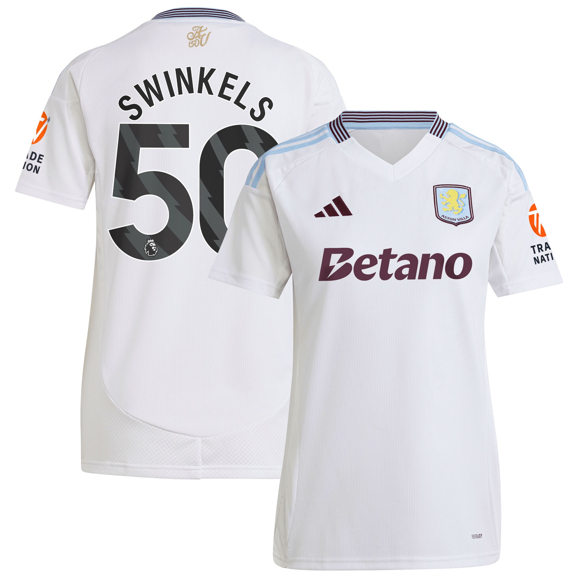 aston villa adidas away shirt 2024-25 – womens with swinkels 50 printing Collection - Official Aston Villa Shirts & Jerseys
