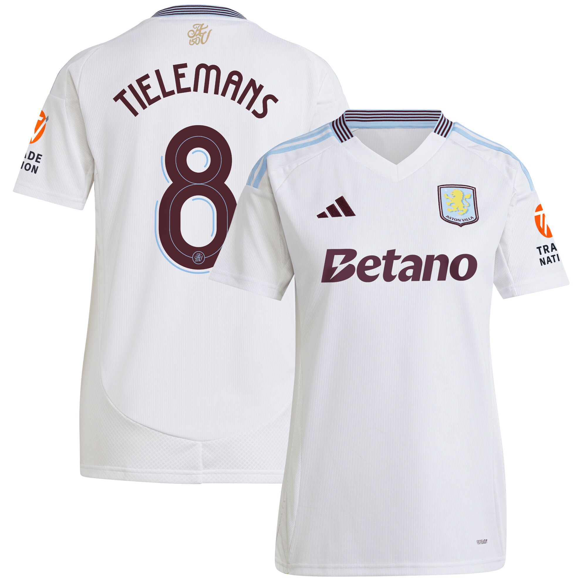 aston villa adidas away shirt 2024-25 – womens with tielemans 8 cup printing Collection - Official Aston Villa Shirts & Jerseys