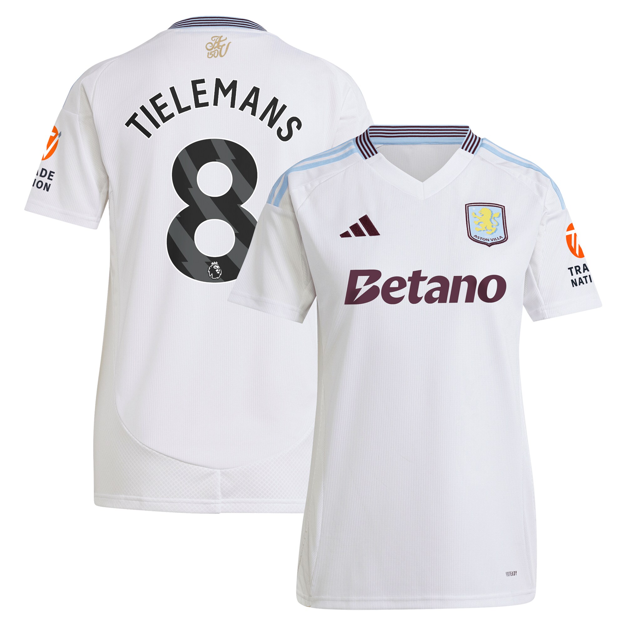 aston villa adidas away shirt 2024-25 – womens with tielemans 8 printing Collection - Official Aston Villa Shirts & Jerseys