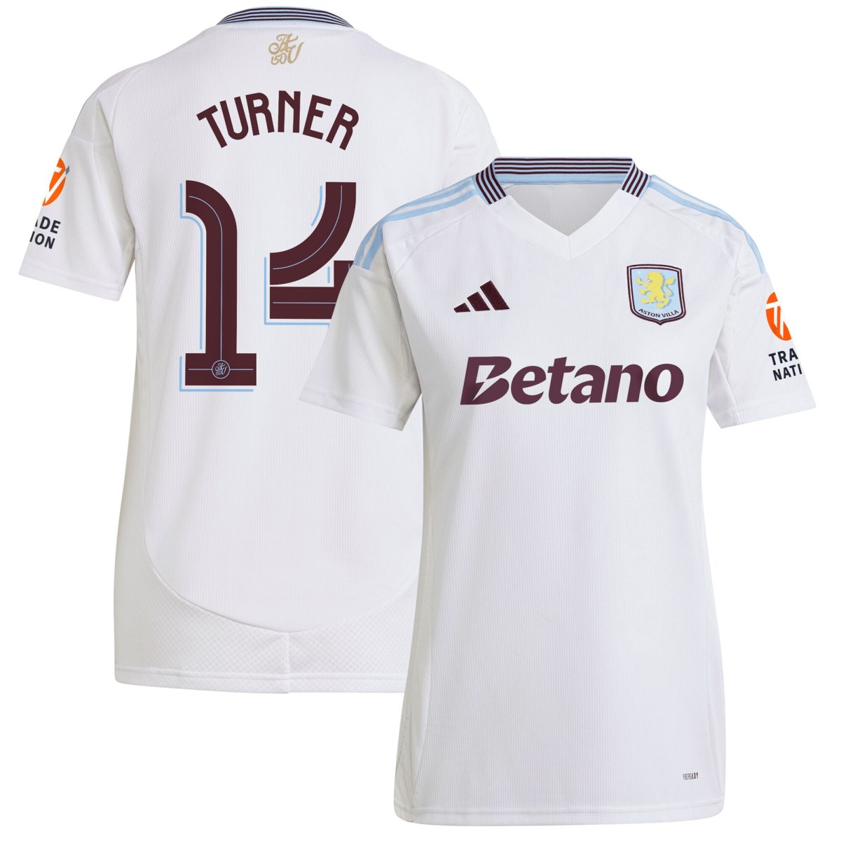 aston villa adidas away shirt 2024-25 – womens with turner 14 cup printing Collection - Official Aston Villa Shirts & Jerseys