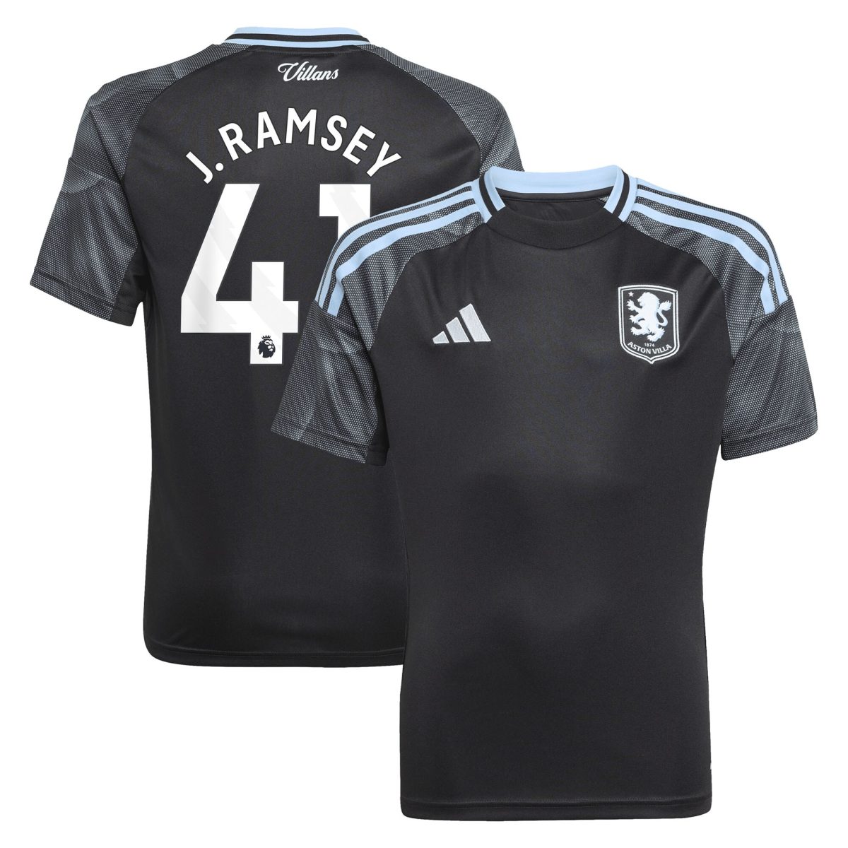 aston villa adidas away shirt 2025-26 – kids with j. ramsey 41 printing Collection - Official Aston Villa Shirts & Jerseys