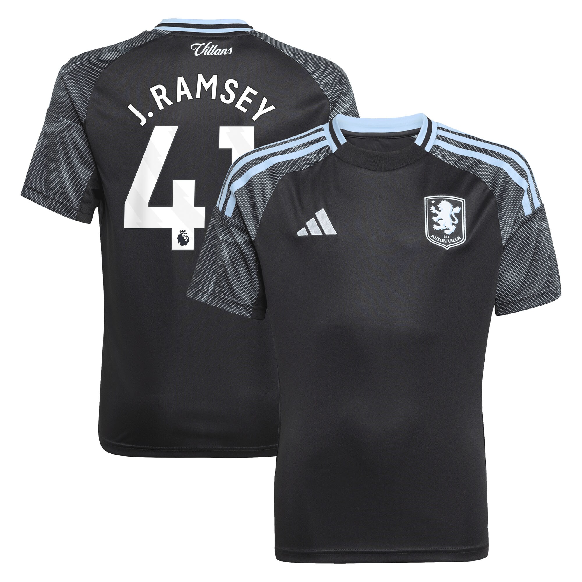 aston villa adidas away shirt 2025-26 – kids with j. ramsey 41 printing Collection - Official Aston Villa Shirts & Jerseys