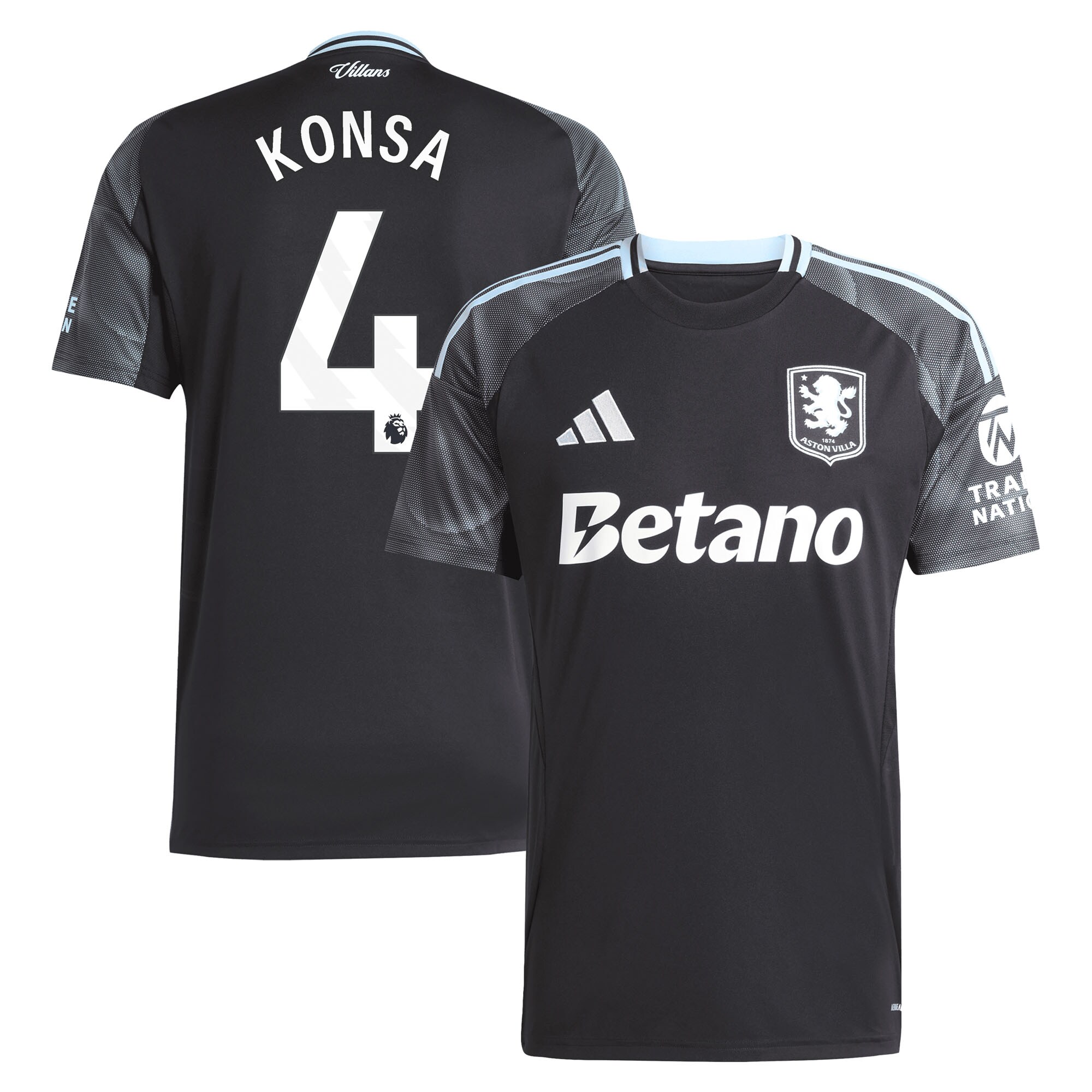 aston villa adidas away shirt 2025-26 with konsa 4 printing Collection - Official Aston Villa Shirts & Jerseys